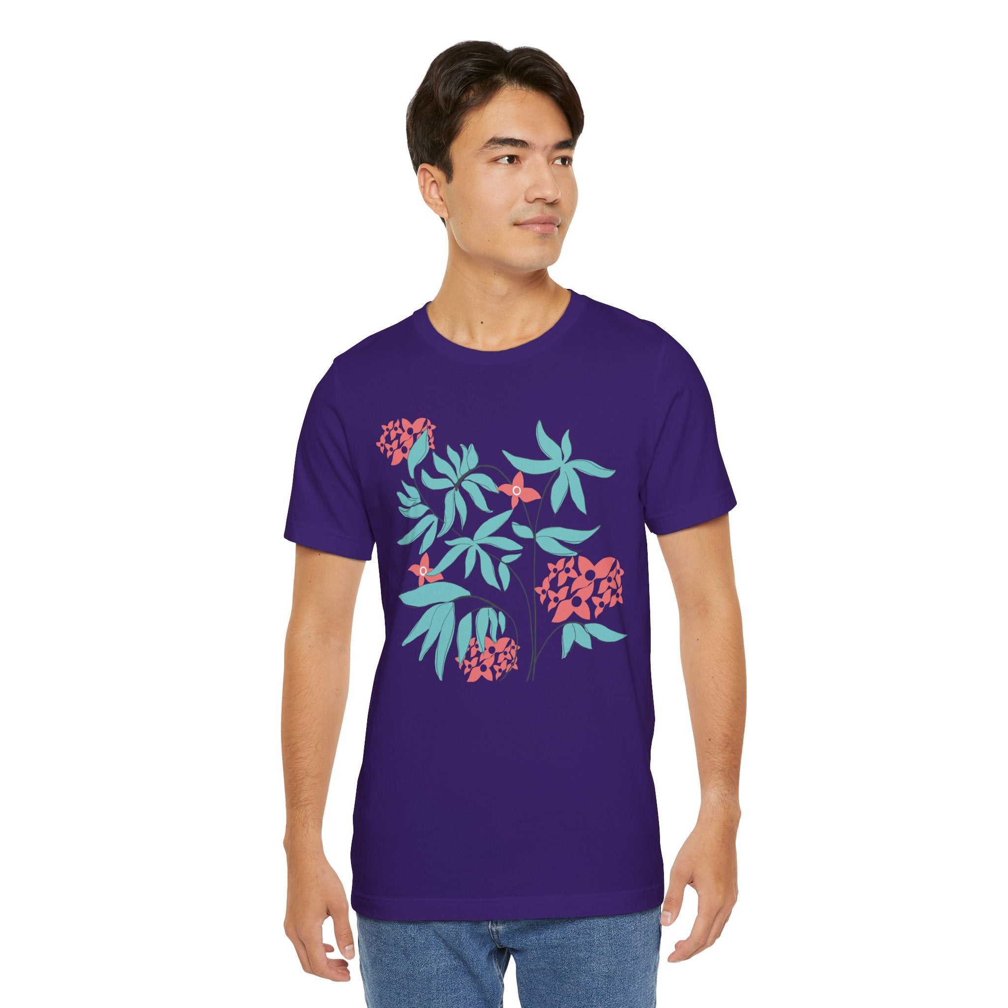 Floral Graphic Unisex Cotton T-Shirt