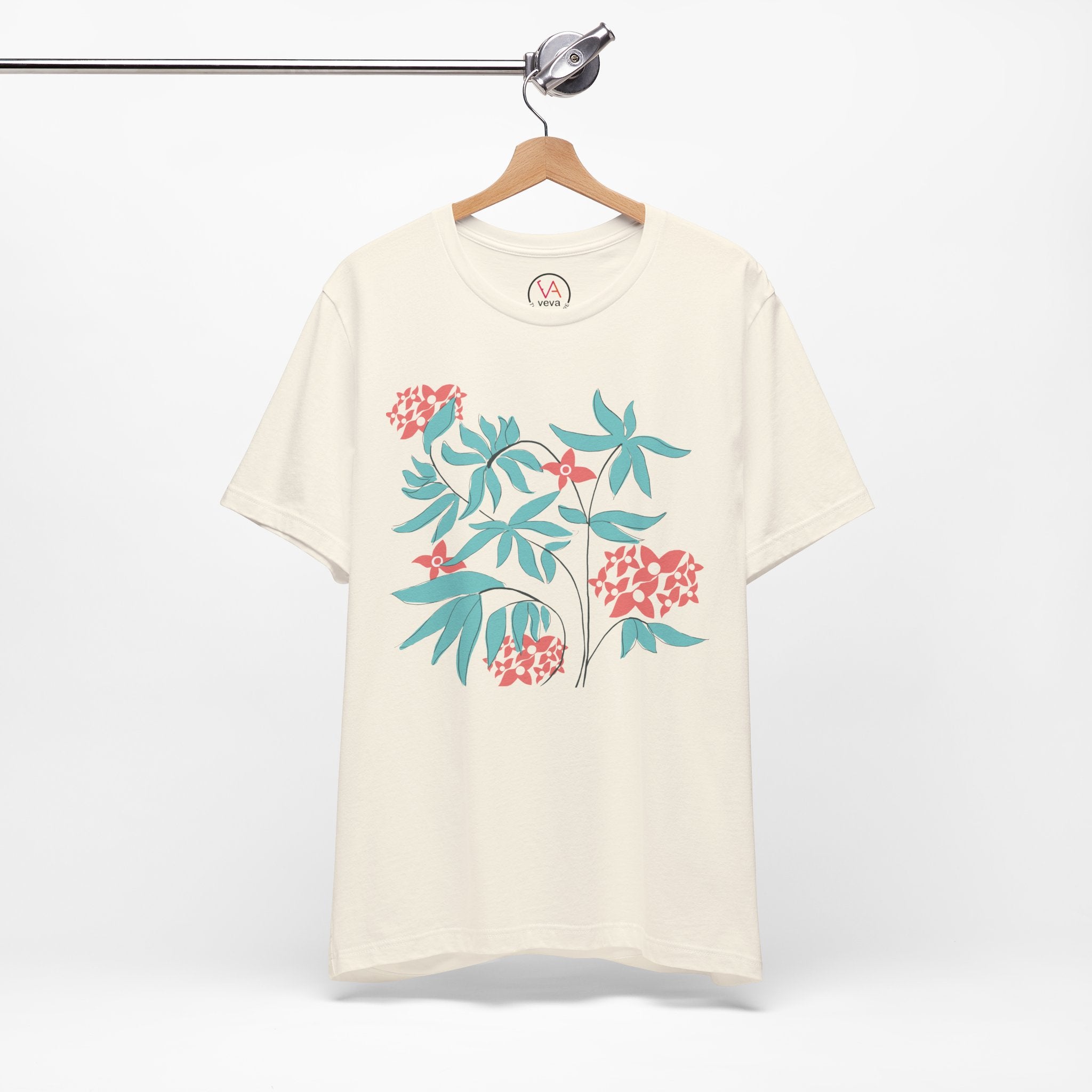 Floral Graphic Unisex Cotton T-Shirt