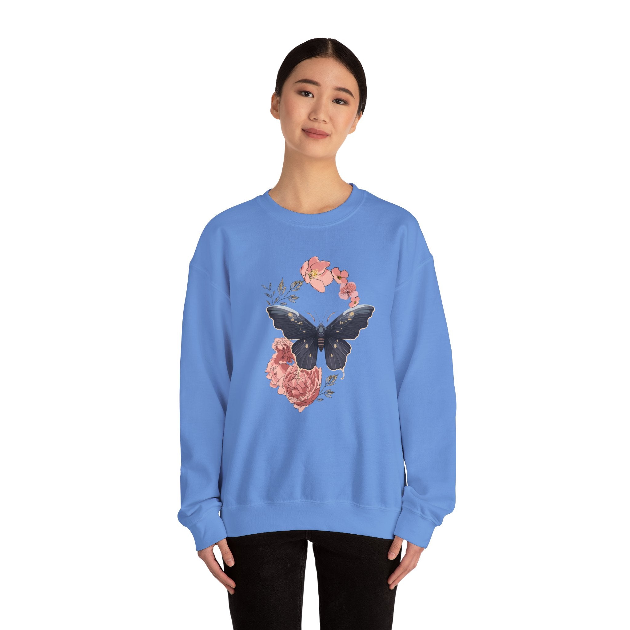 Cozy Unisex  Butterfly Floral Sweatshirt