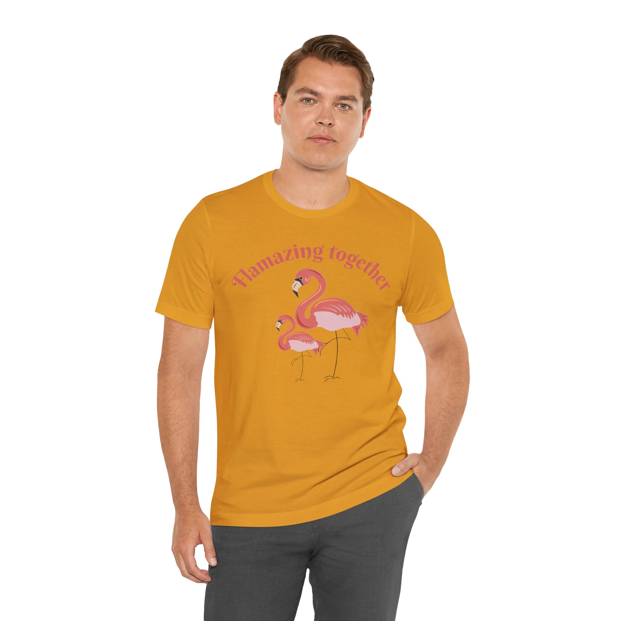 Flamingo Printed Unisex 100% Cotton T-Shirt