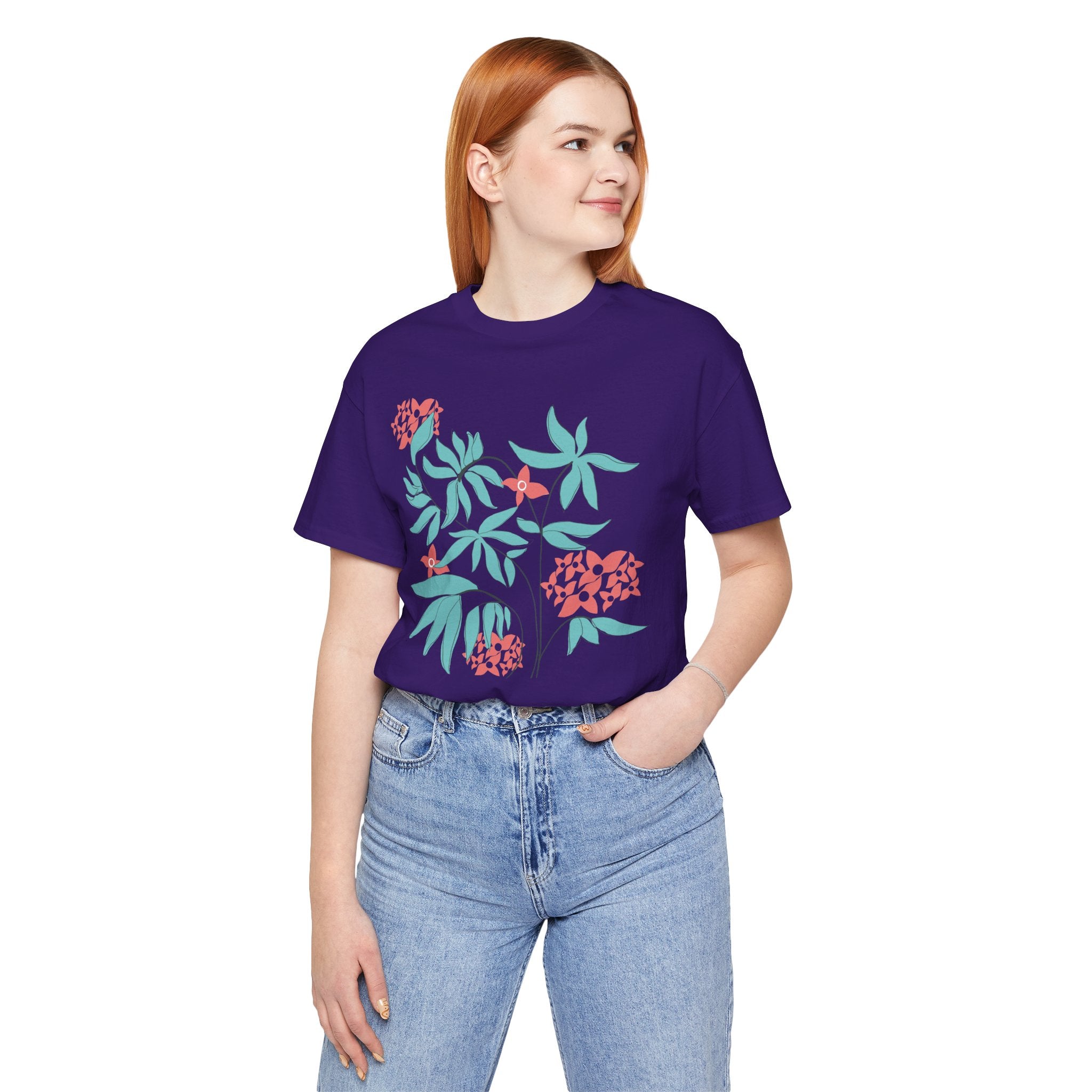Floral Graphic Unisex Cotton T-Shirt