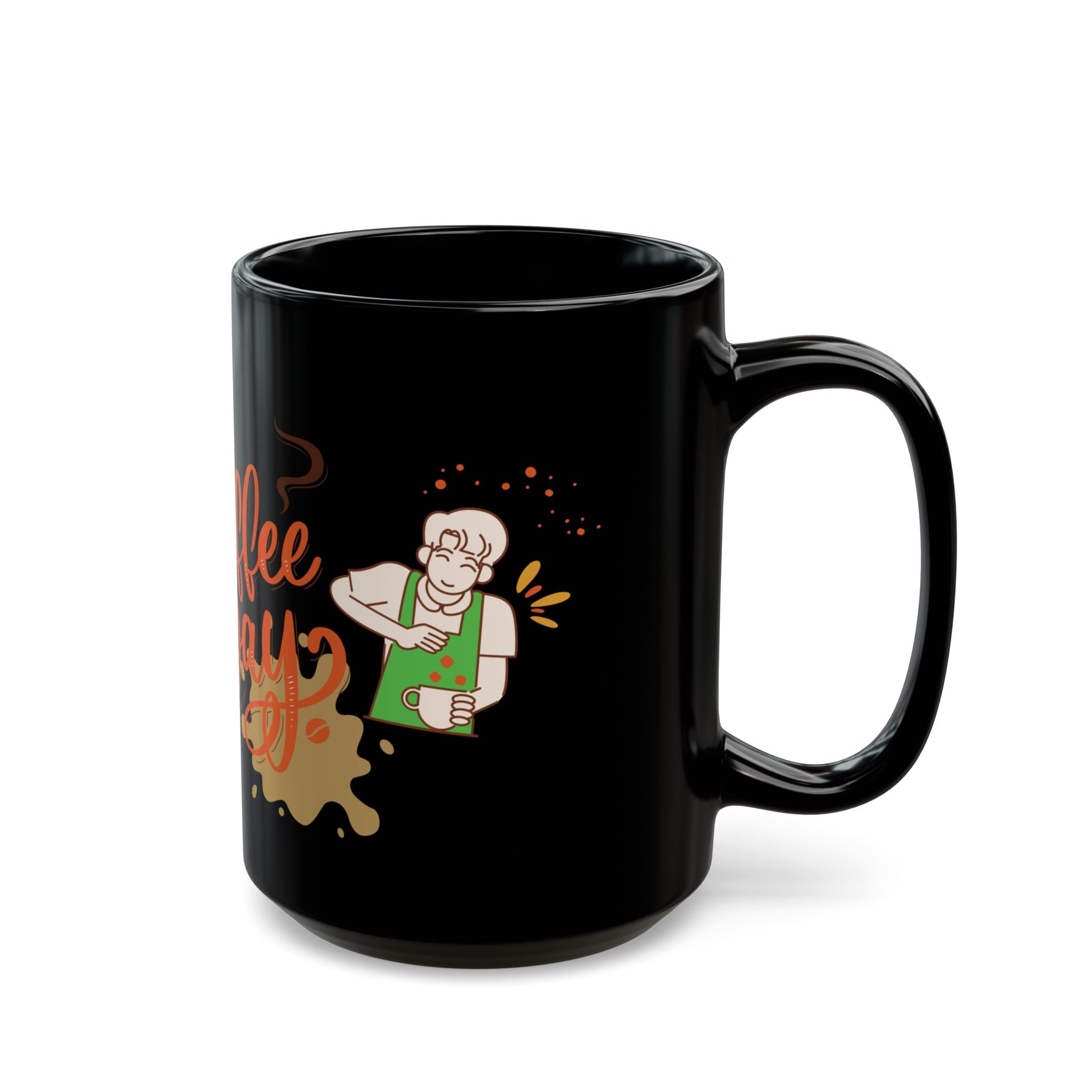 Coffee Day Black Mug