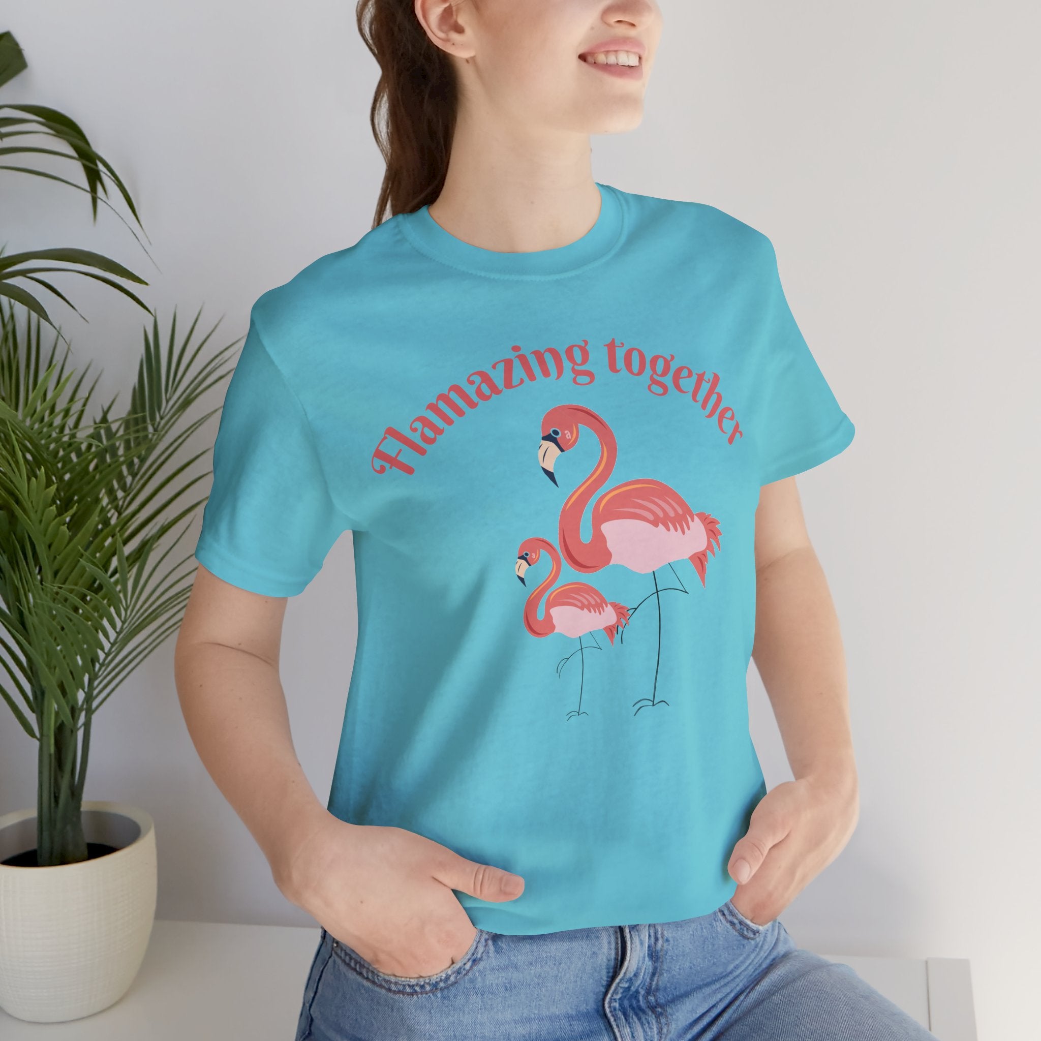 Flamingo Printed Unisex 100% Cotton T-Shirt