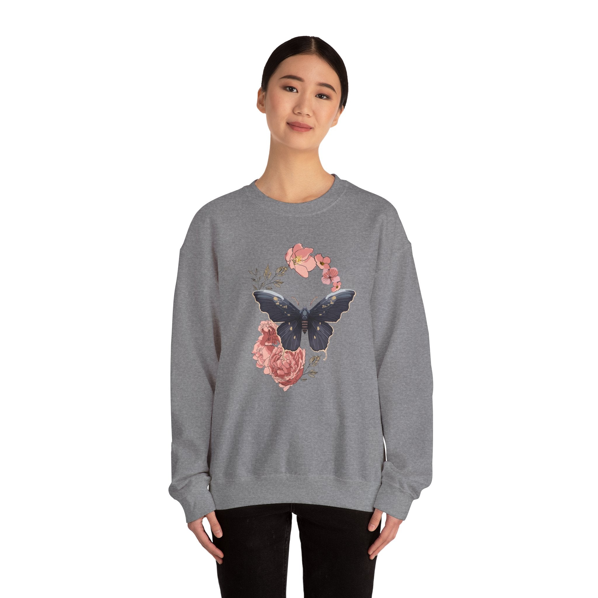 Cozy Unisex  Butterfly Floral Sweatshirt