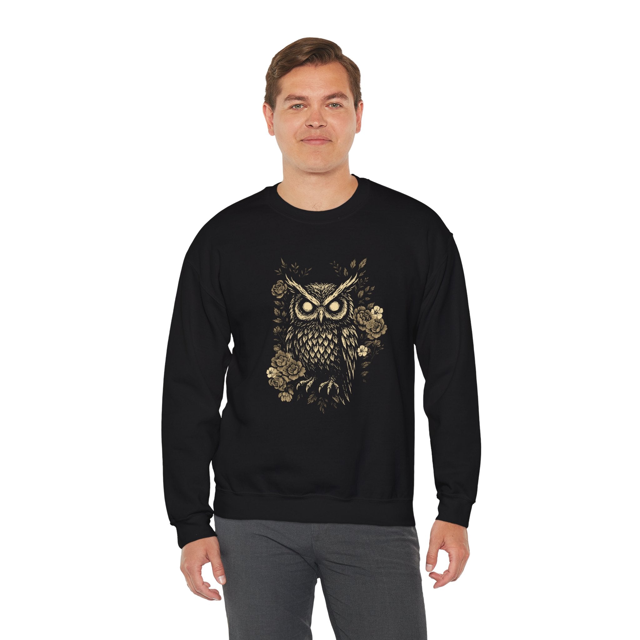 Cozy Unisex Owl Pullover Sweatshirt