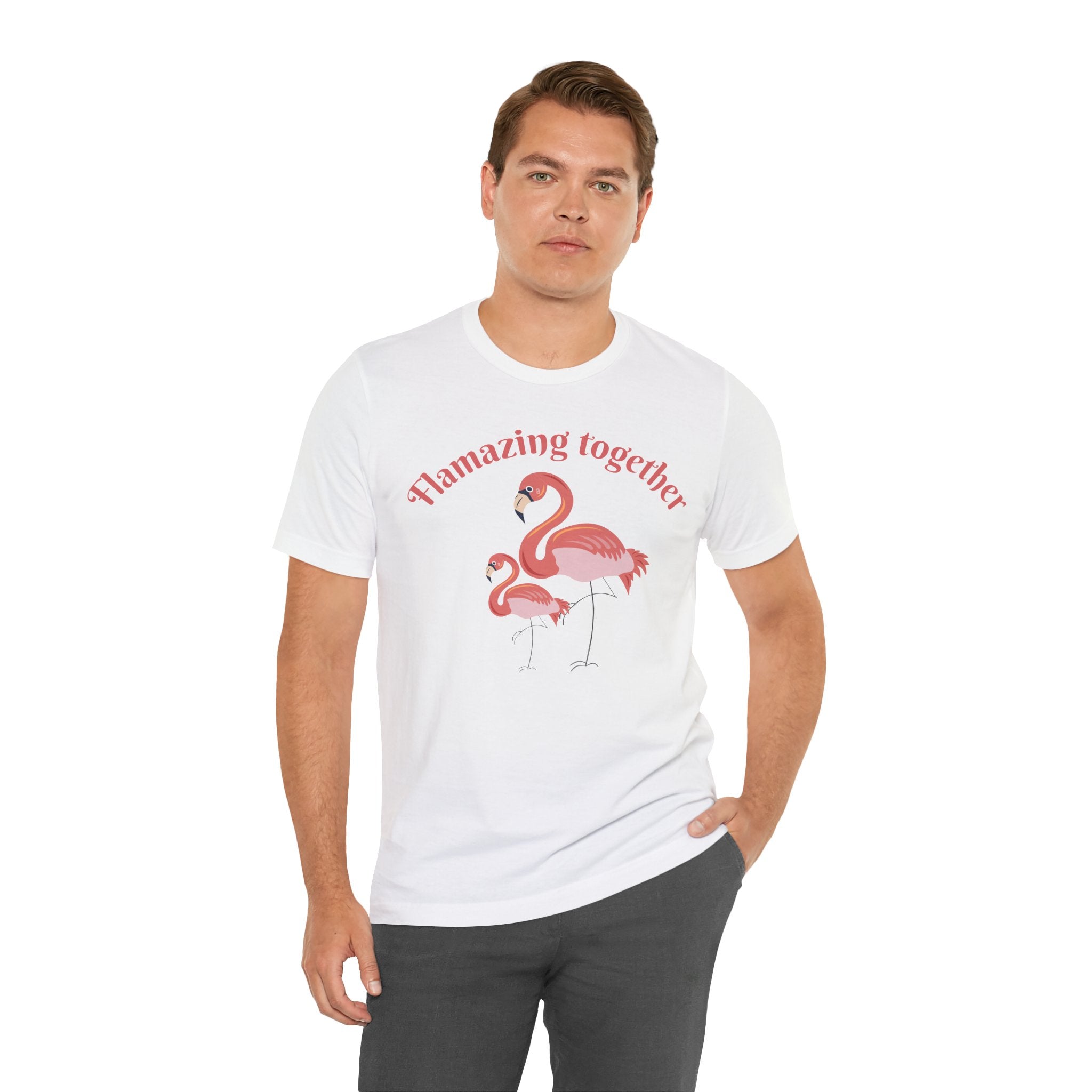 Flamingo Printed Unisex 100% Cotton T-Shirt