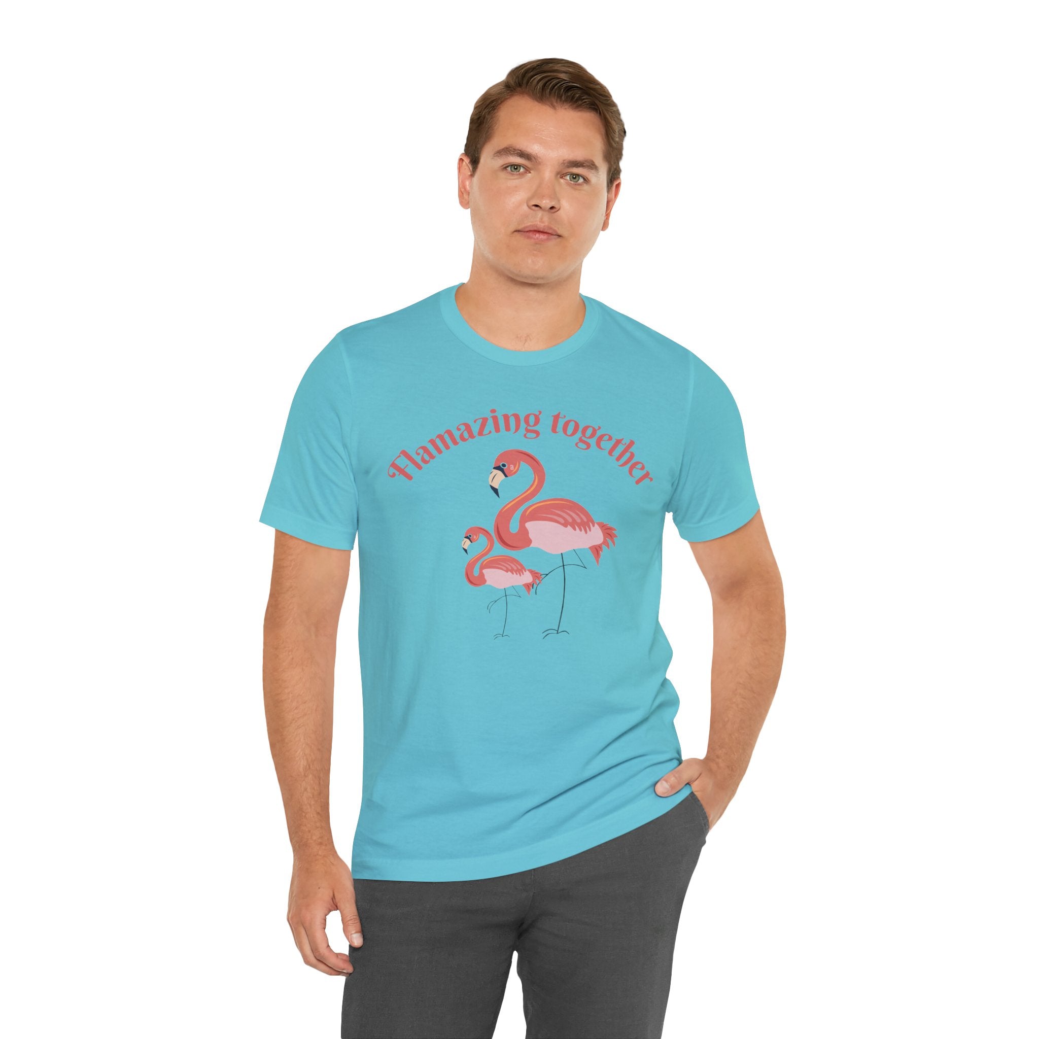 Flamingo Printed Unisex 100% Cotton T-Shirt