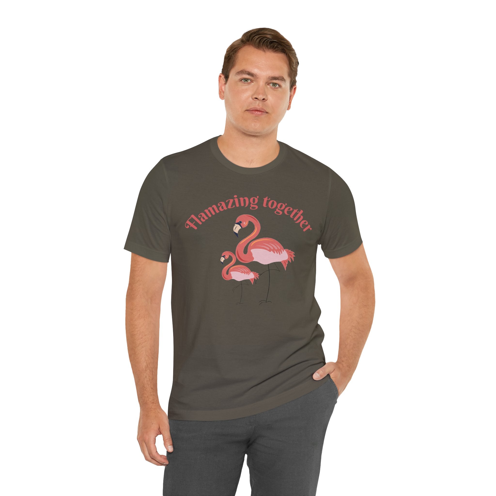 Flamingo Printed Unisex 100% Cotton T-Shirt