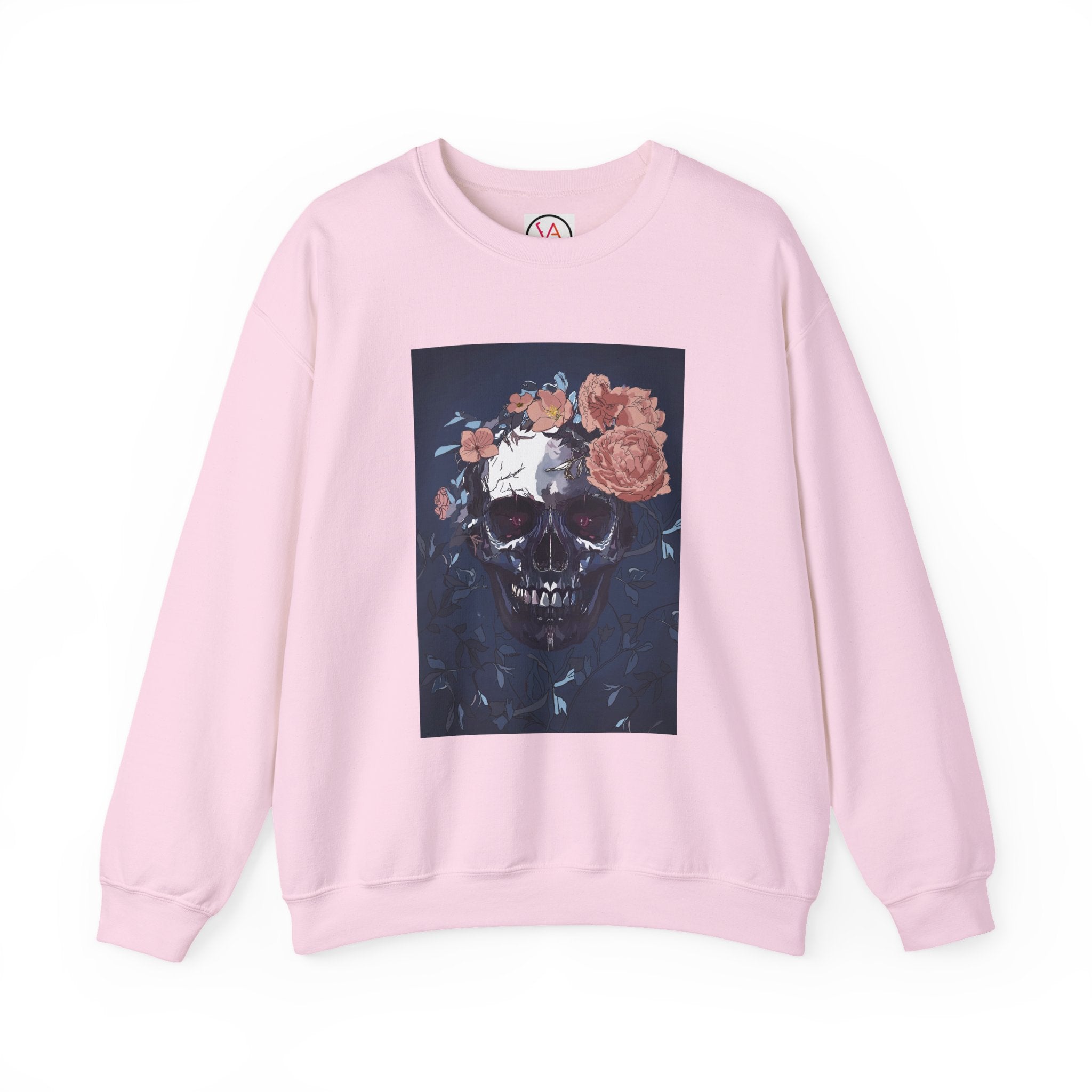 Cozy Floral Skull Sweatshirt