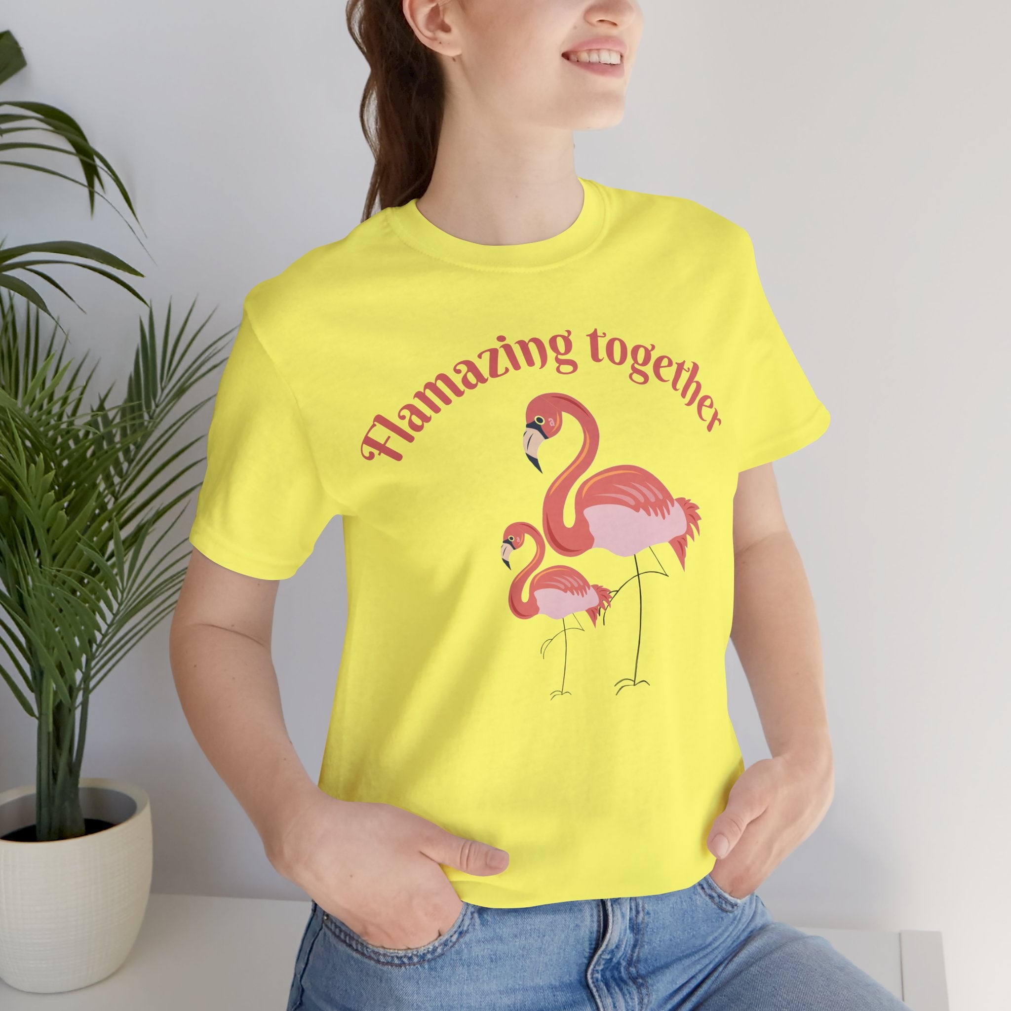 Flamingo Printed Unisex 100% Cotton T-Shirt
