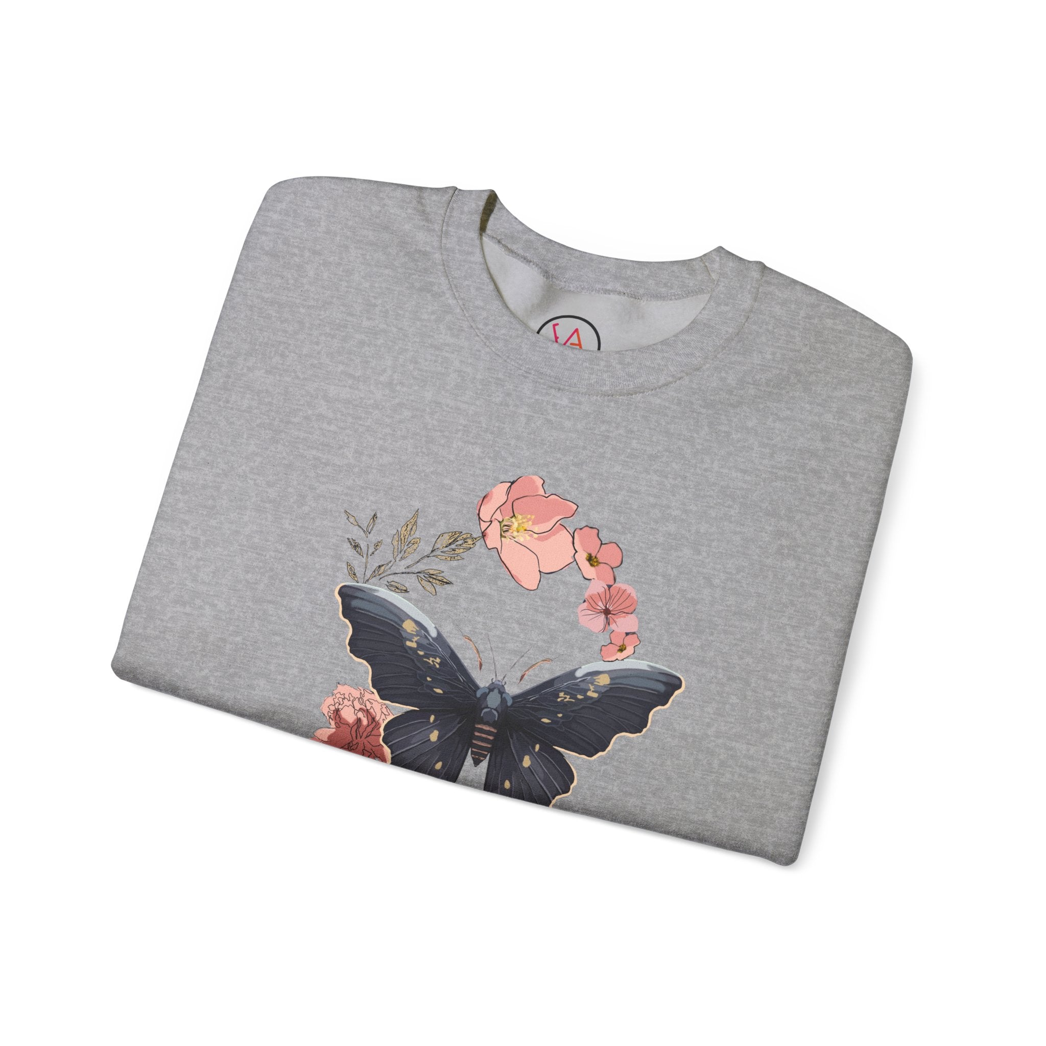 Cozy Unisex  Butterfly Floral Sweatshirt