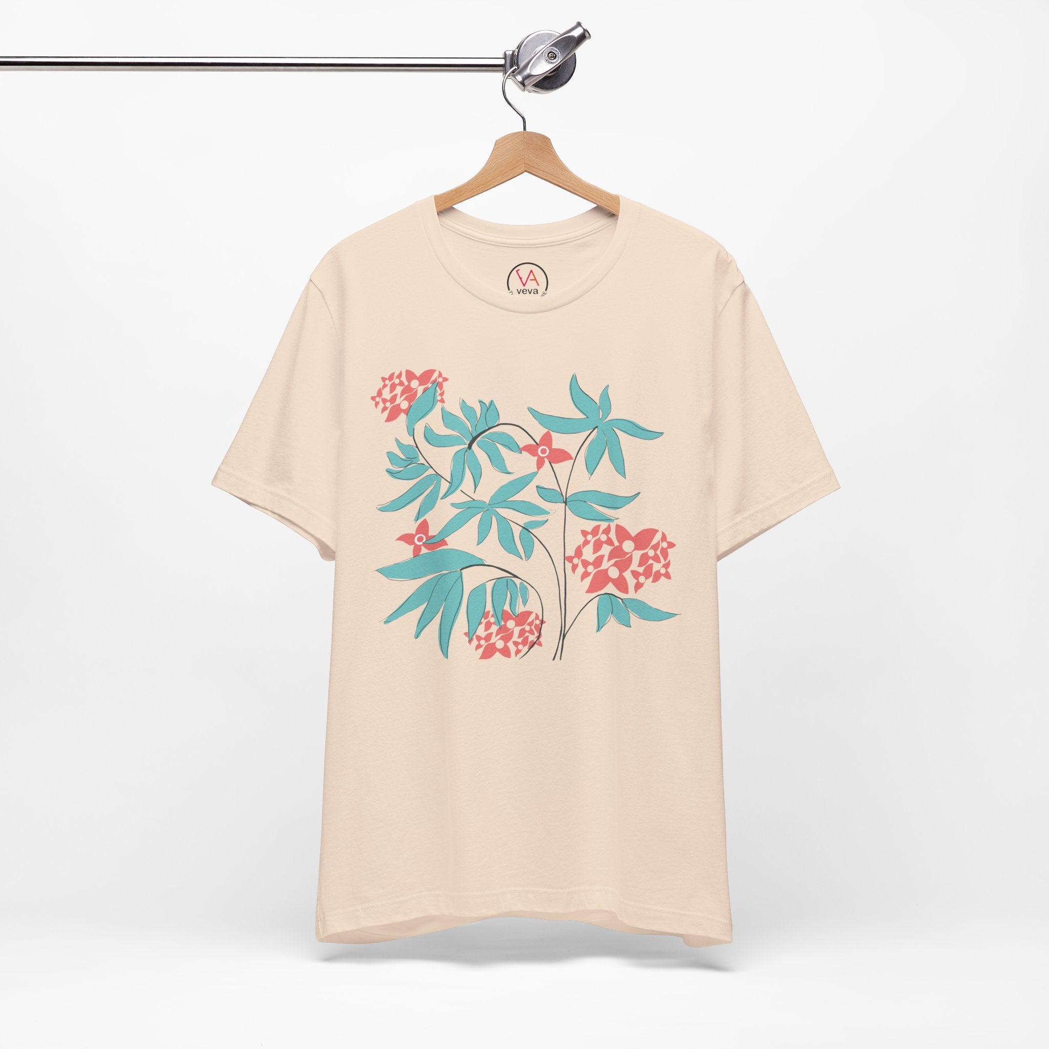 Floral Graphic Unisex Cotton T-Shirt