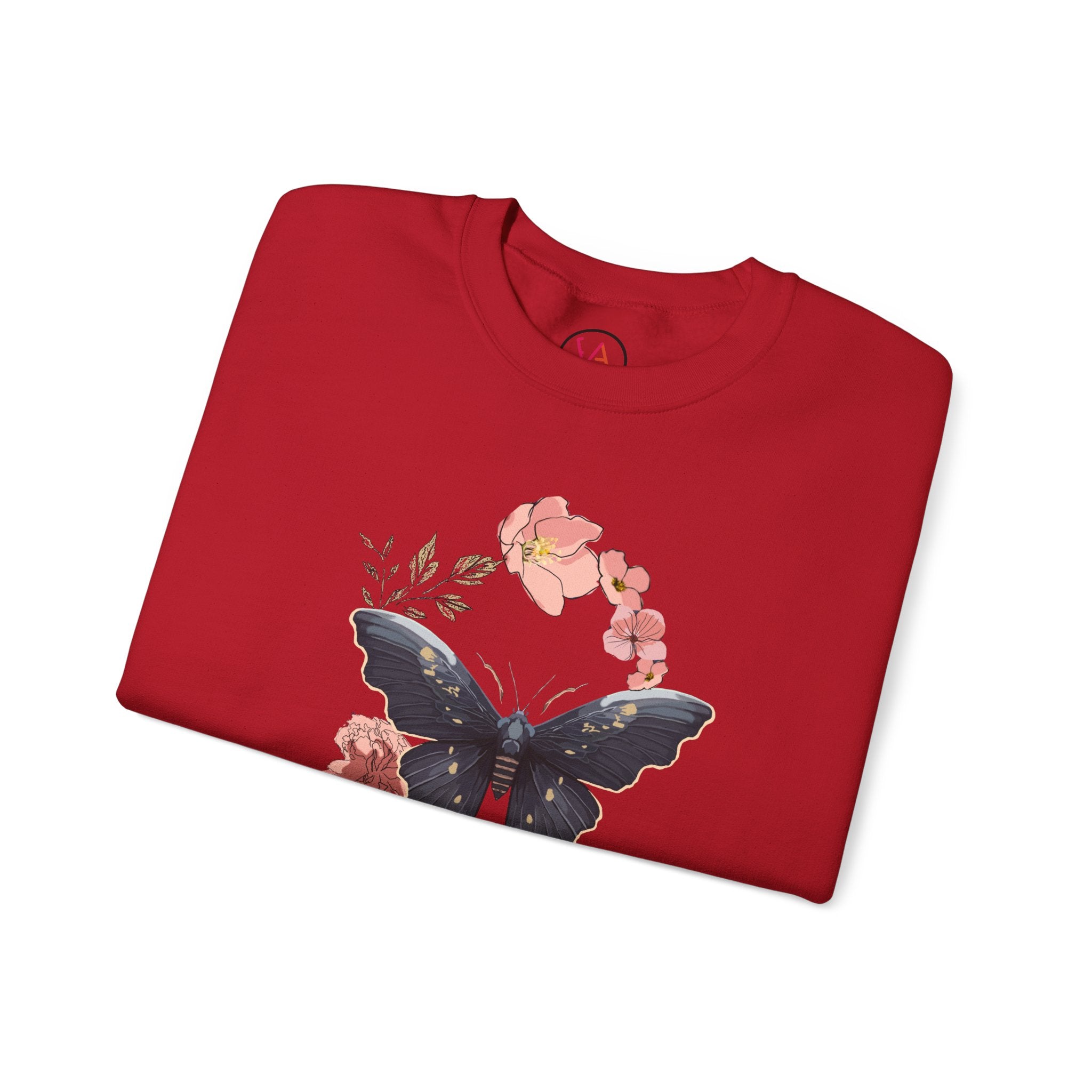 Cozy Unisex  Butterfly Floral Sweatshirt