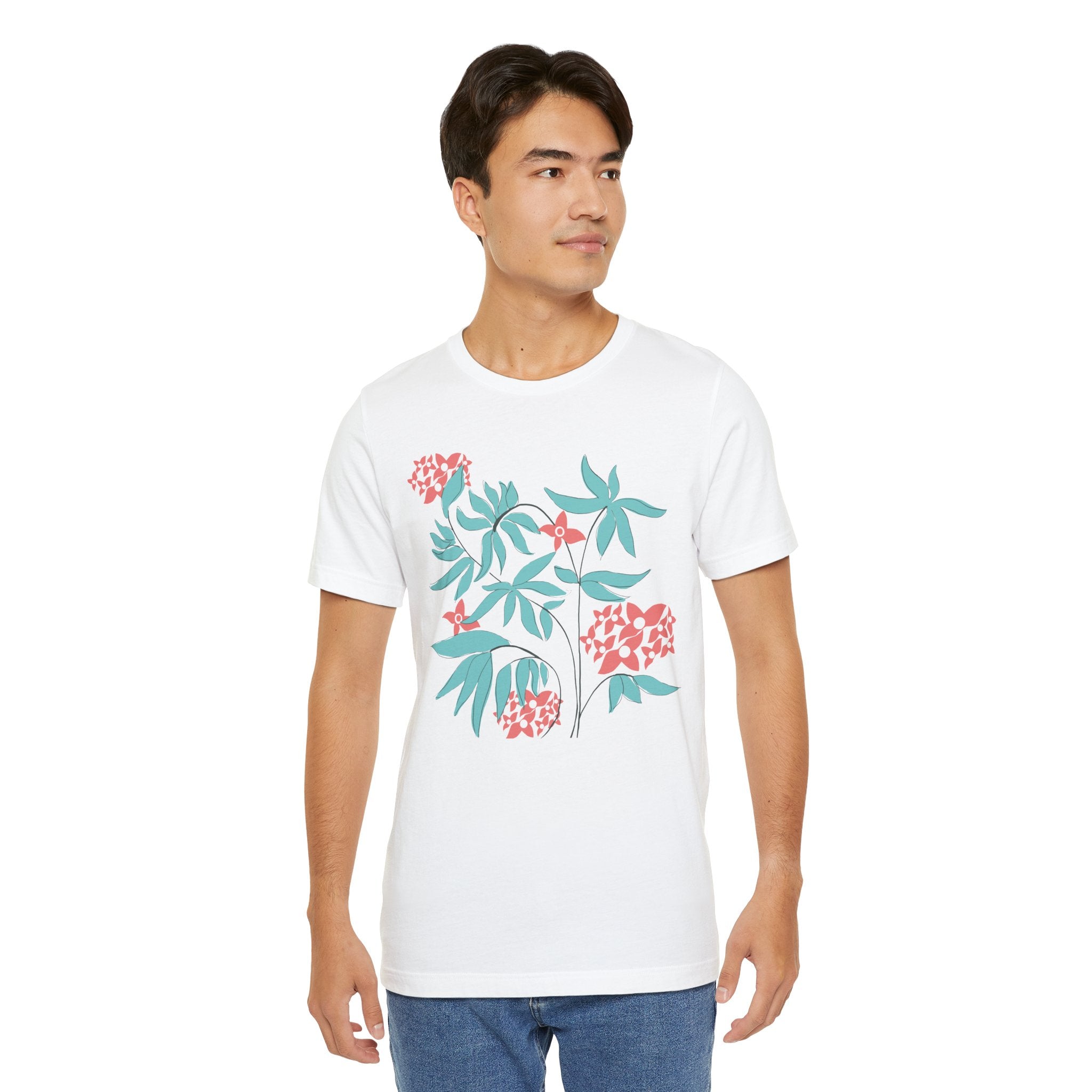 Floral Graphic Unisex Cotton T-Shirt