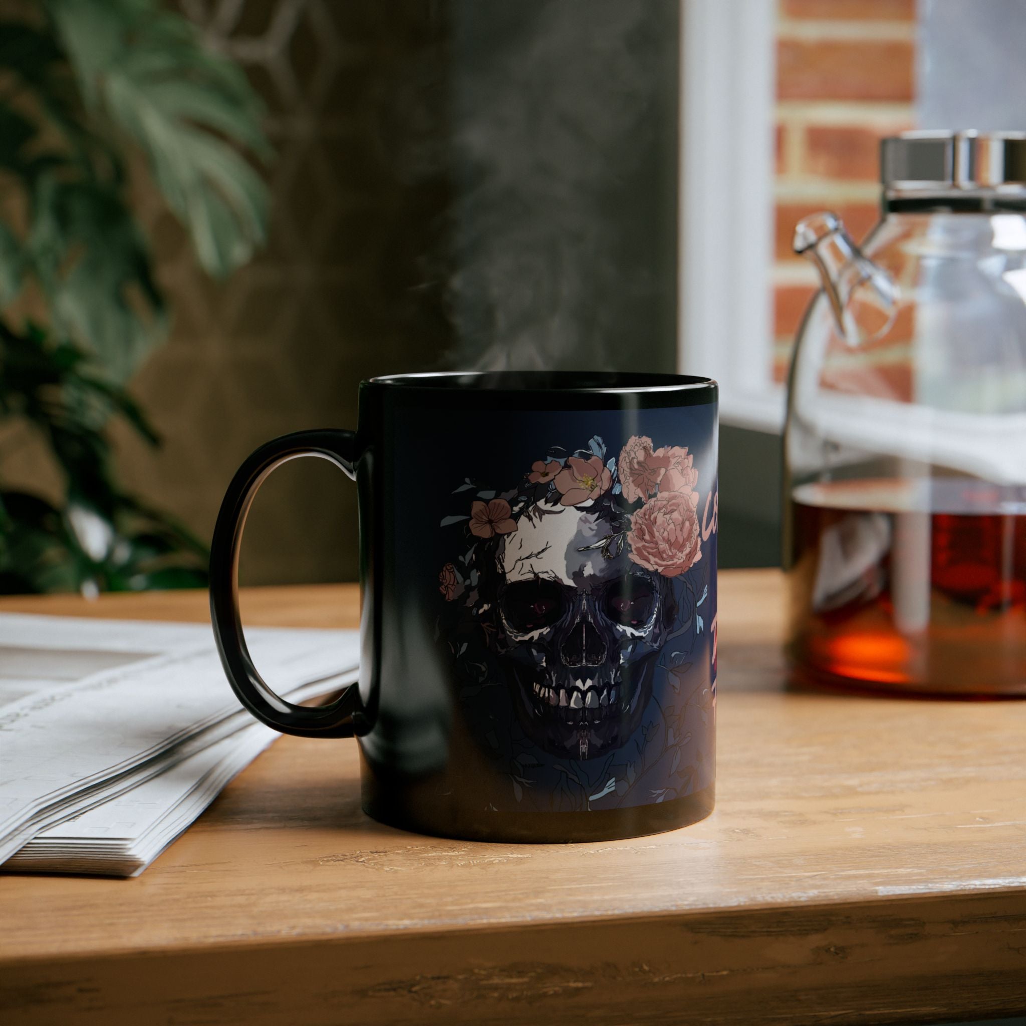 Skull Floral Coffee Mug
