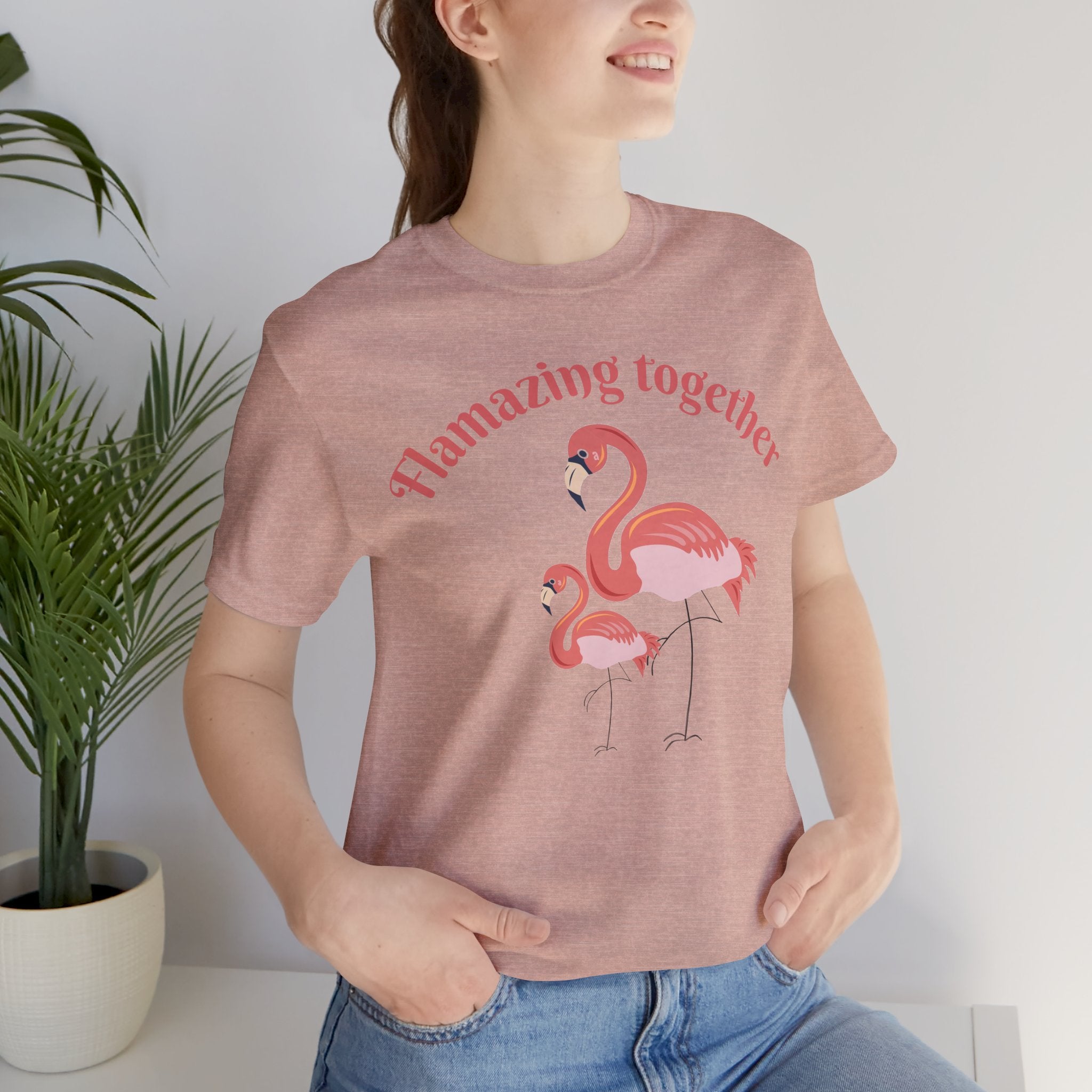 Flamingo Printed Unisex 100% Cotton T-Shirt