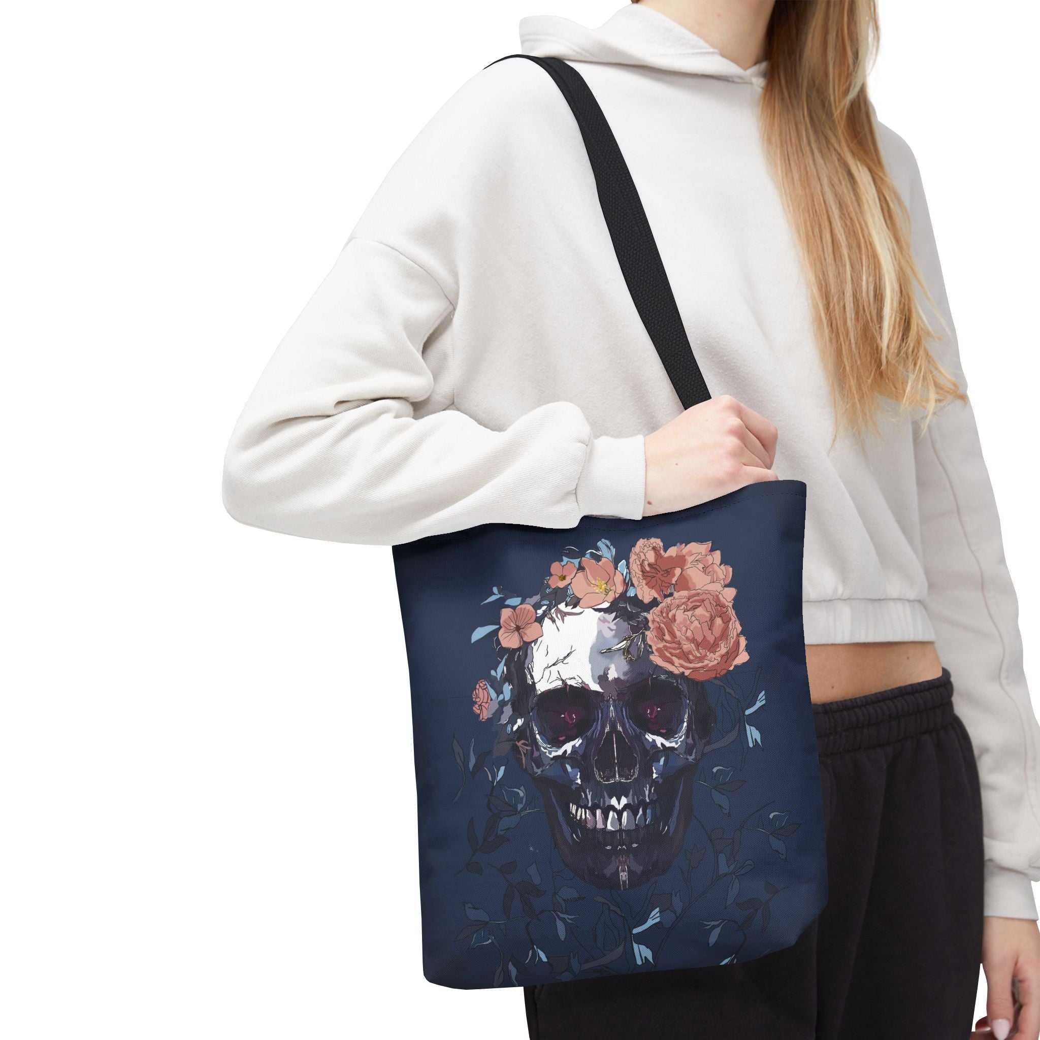 Haunted Skull Halloween Tote Bag