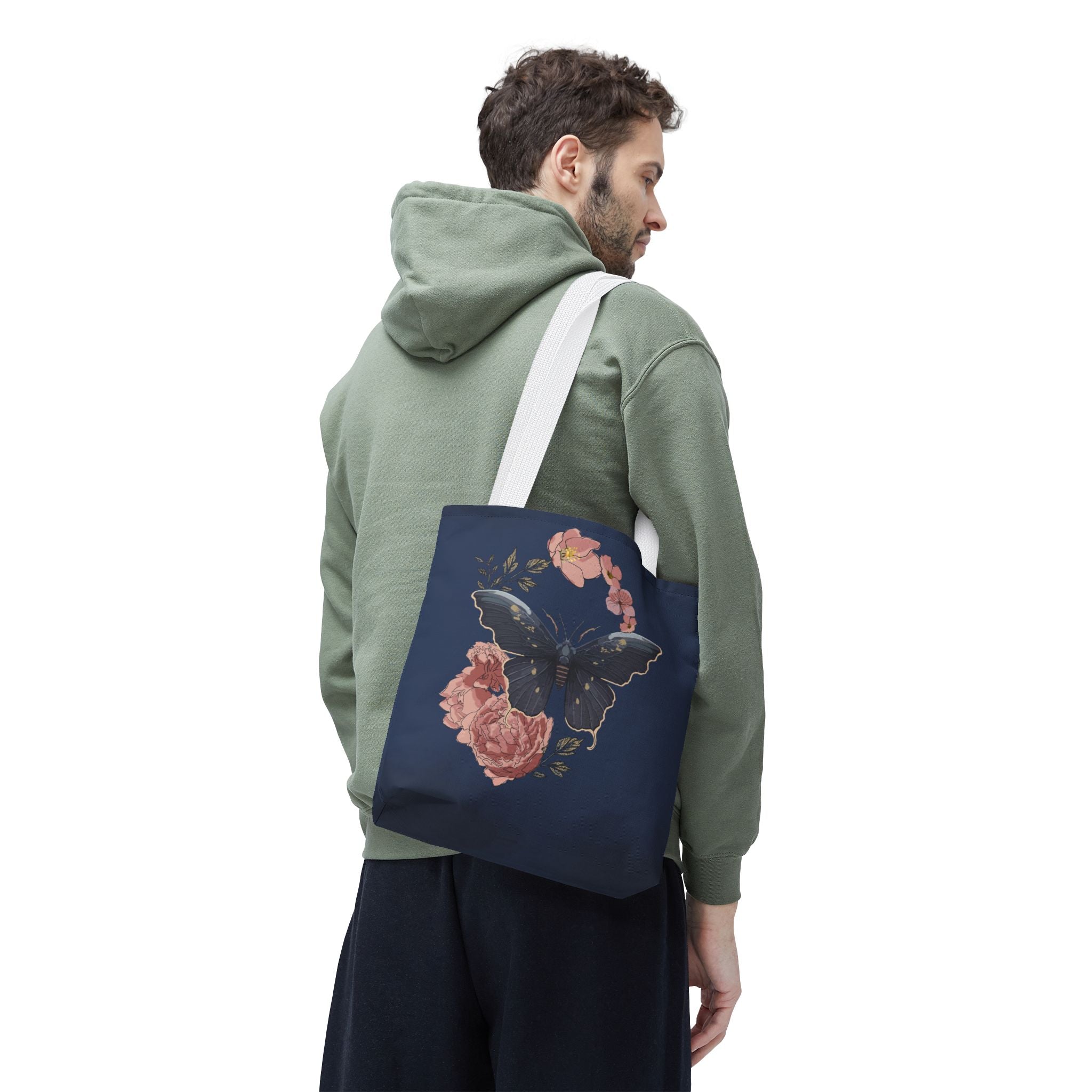 Floral Butterfly Tote Bag