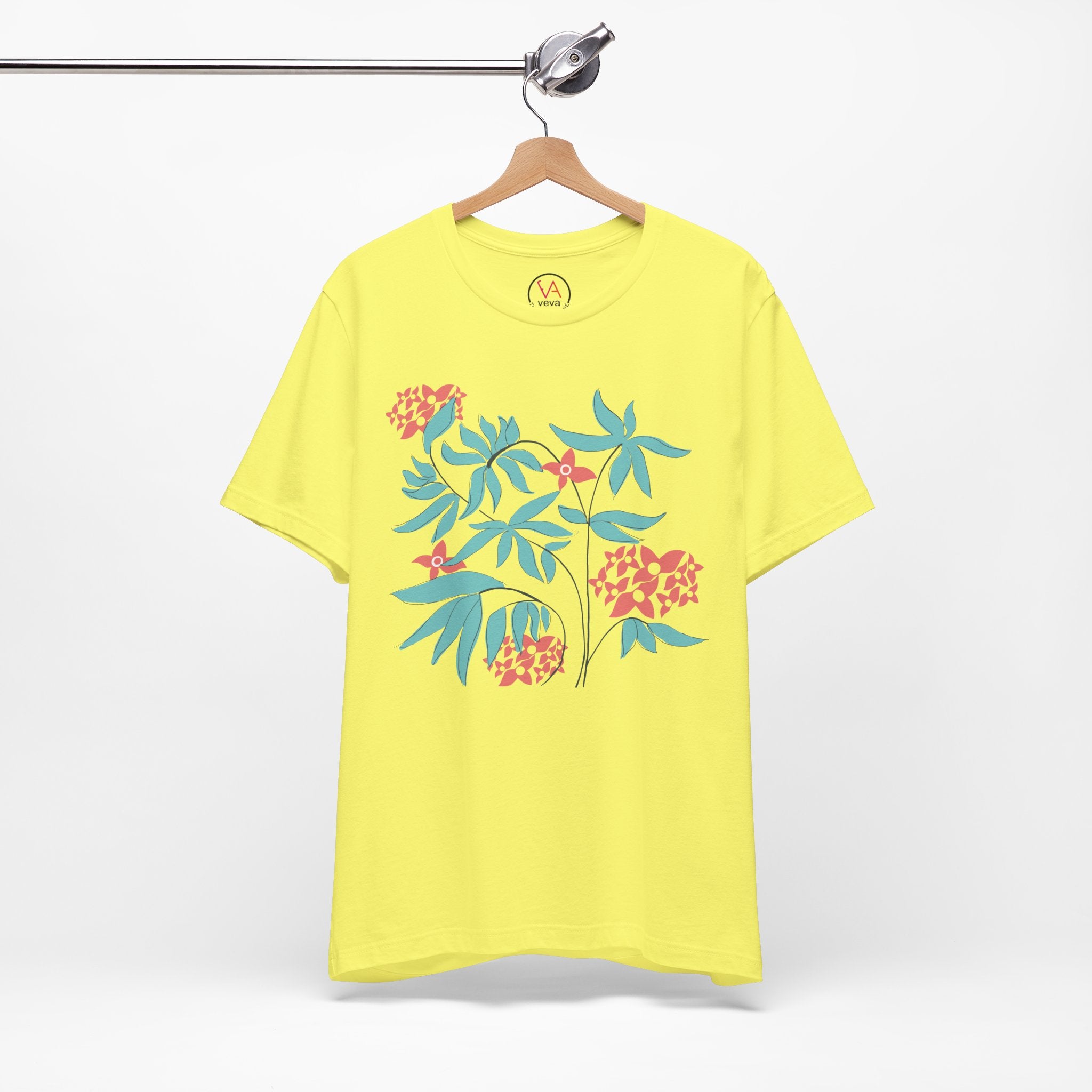 Floral Graphic Unisex Cotton T-Shirt