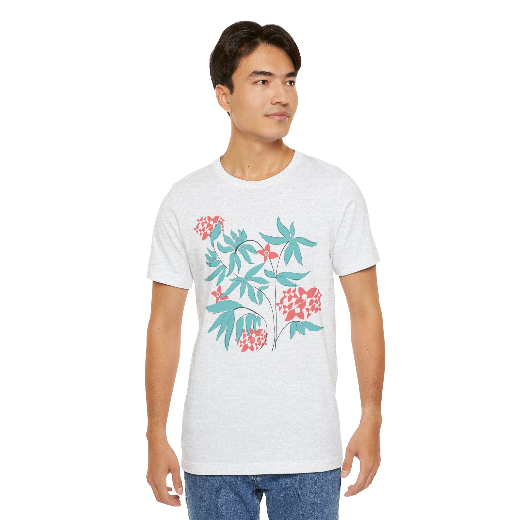 Floral Graphic Unisex Cotton T-Shirt