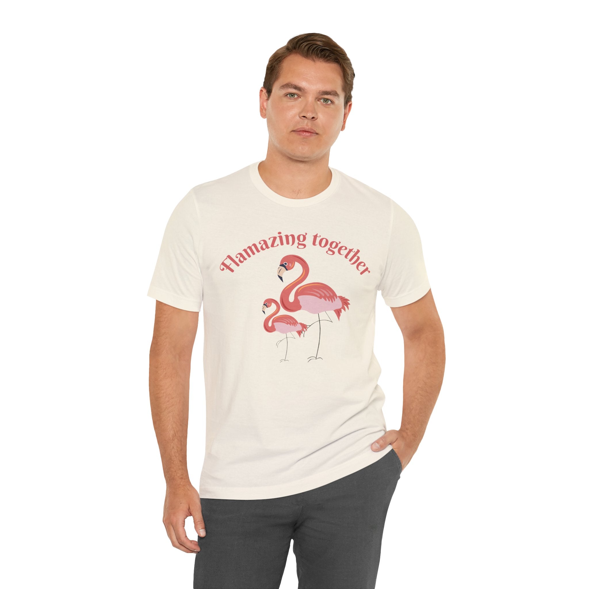 Flamingo Printed Unisex 100% Cotton T-Shirt