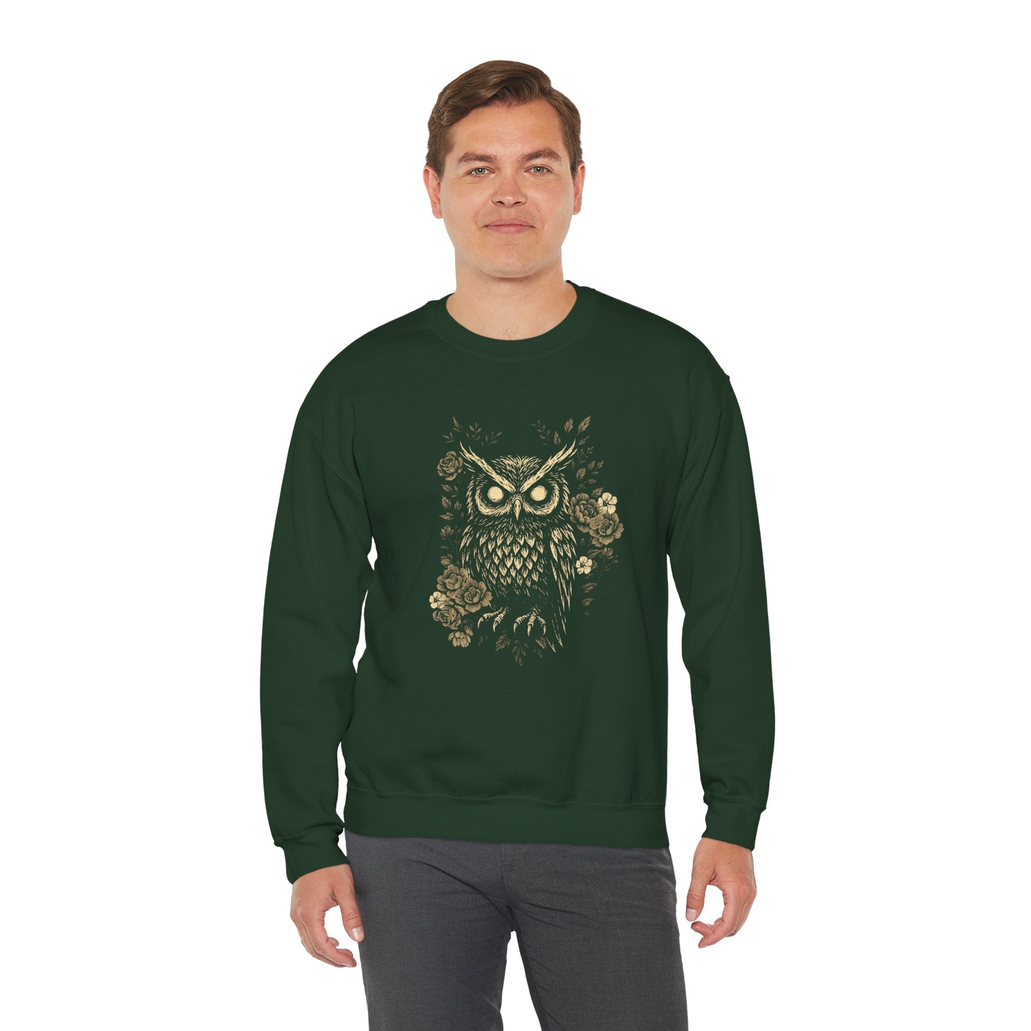 Cozy Unisex Owl Pullover Sweatshirt