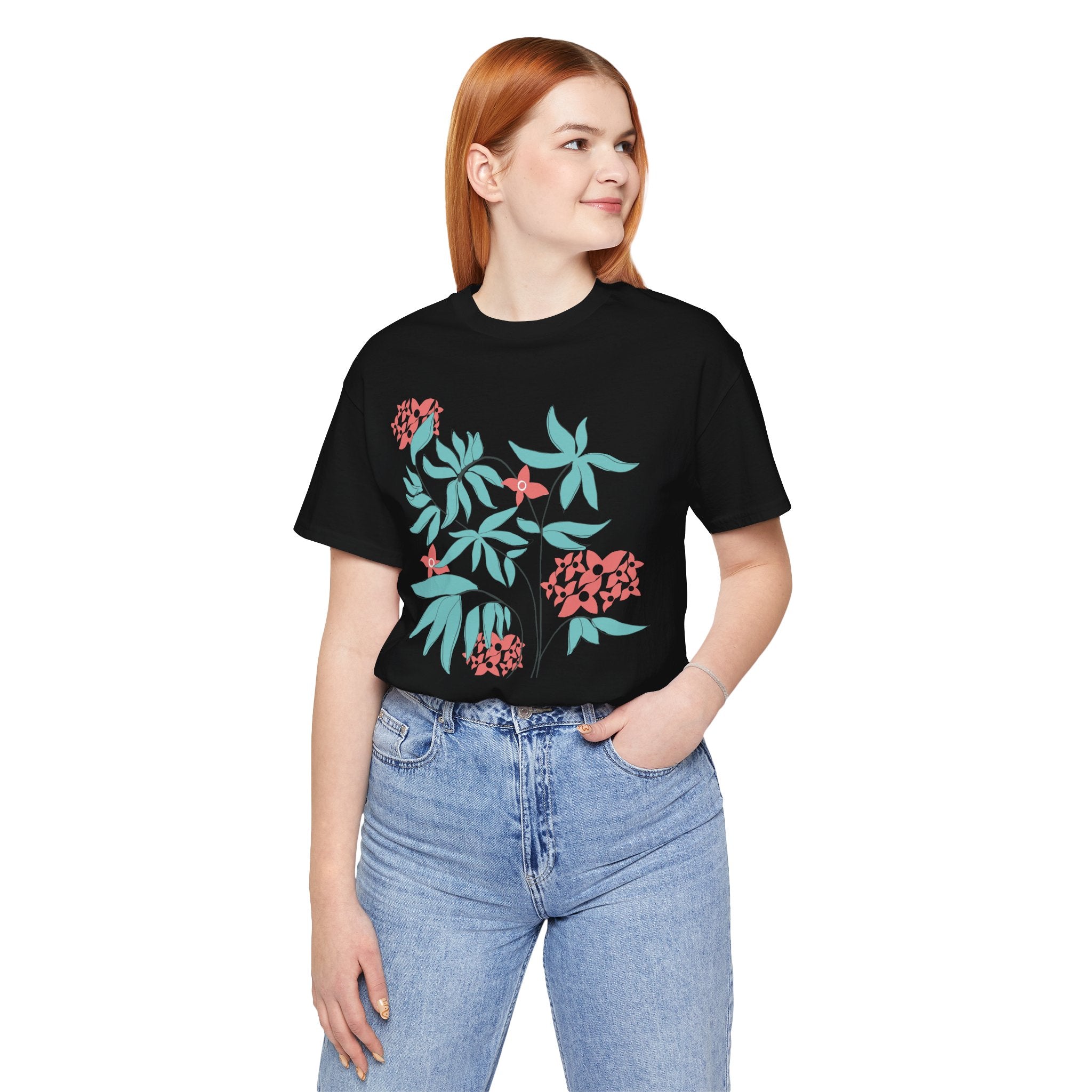 Floral Graphic Unisex Cotton T-Shirt