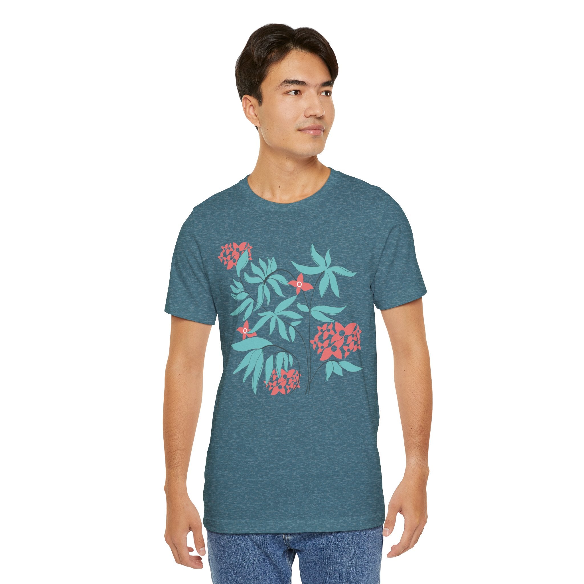 Floral Graphic Unisex Cotton T-Shirt