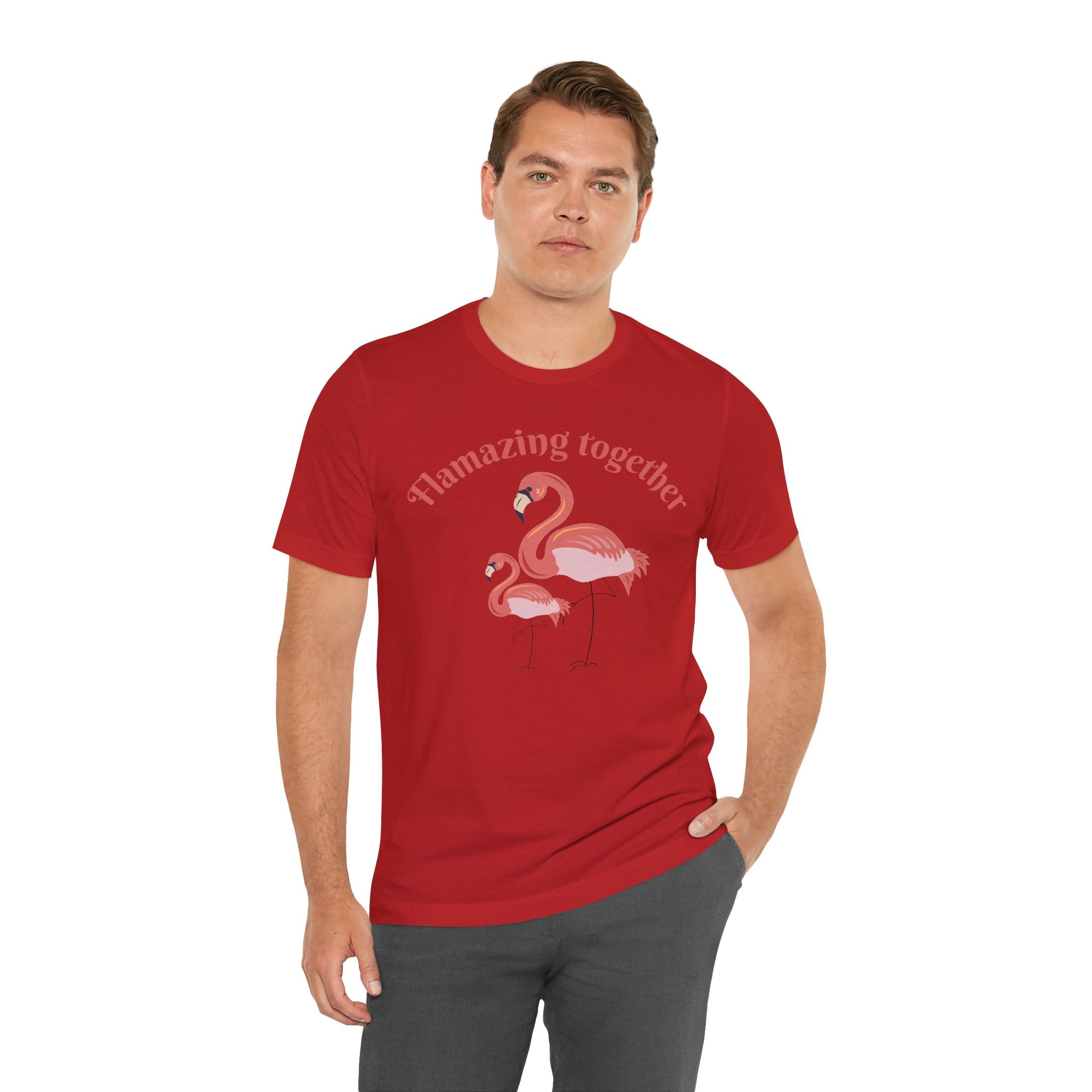 Flamingo Printed Unisex 100% Cotton T-Shirt