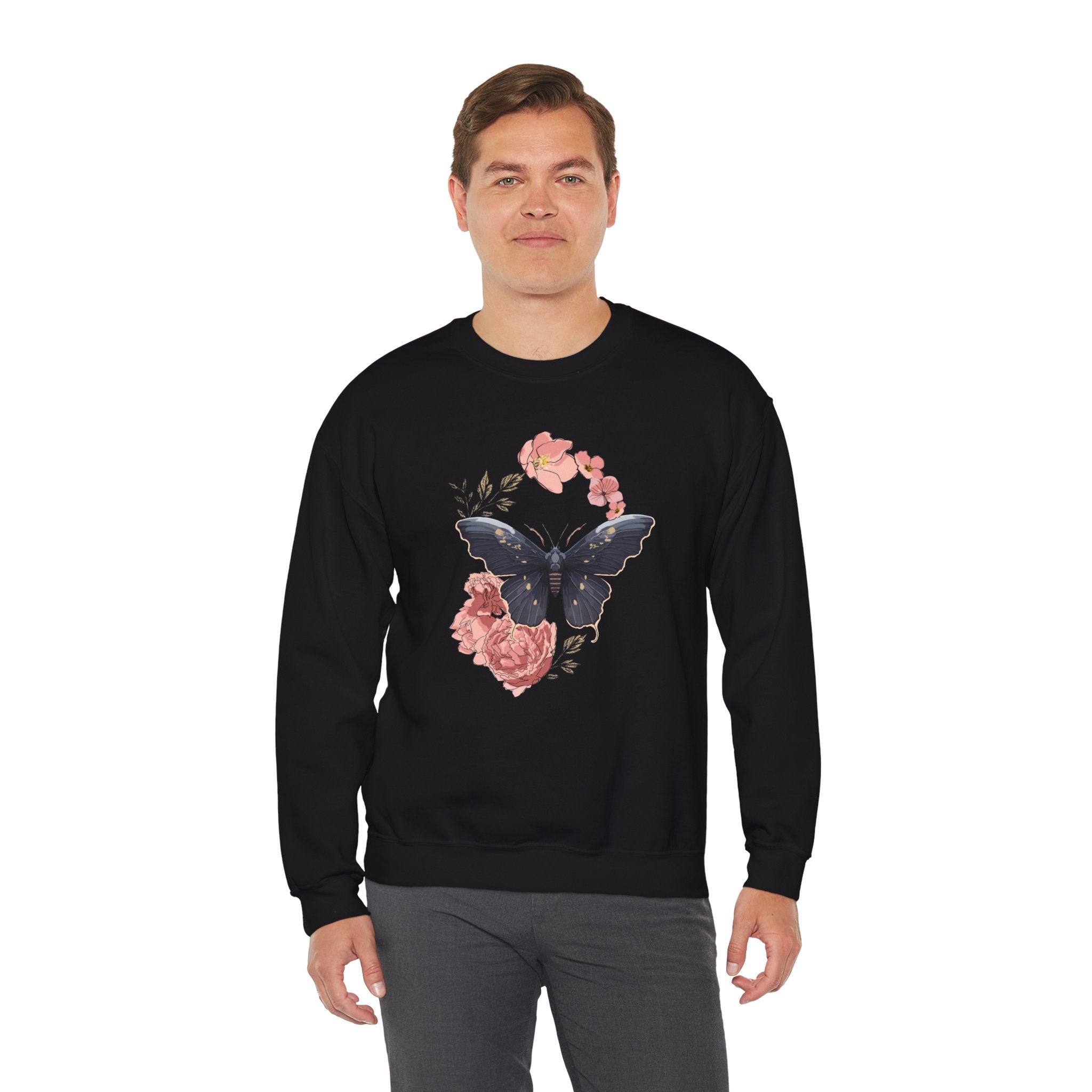 Cozy Unisex  Butterfly Floral Sweatshirt
