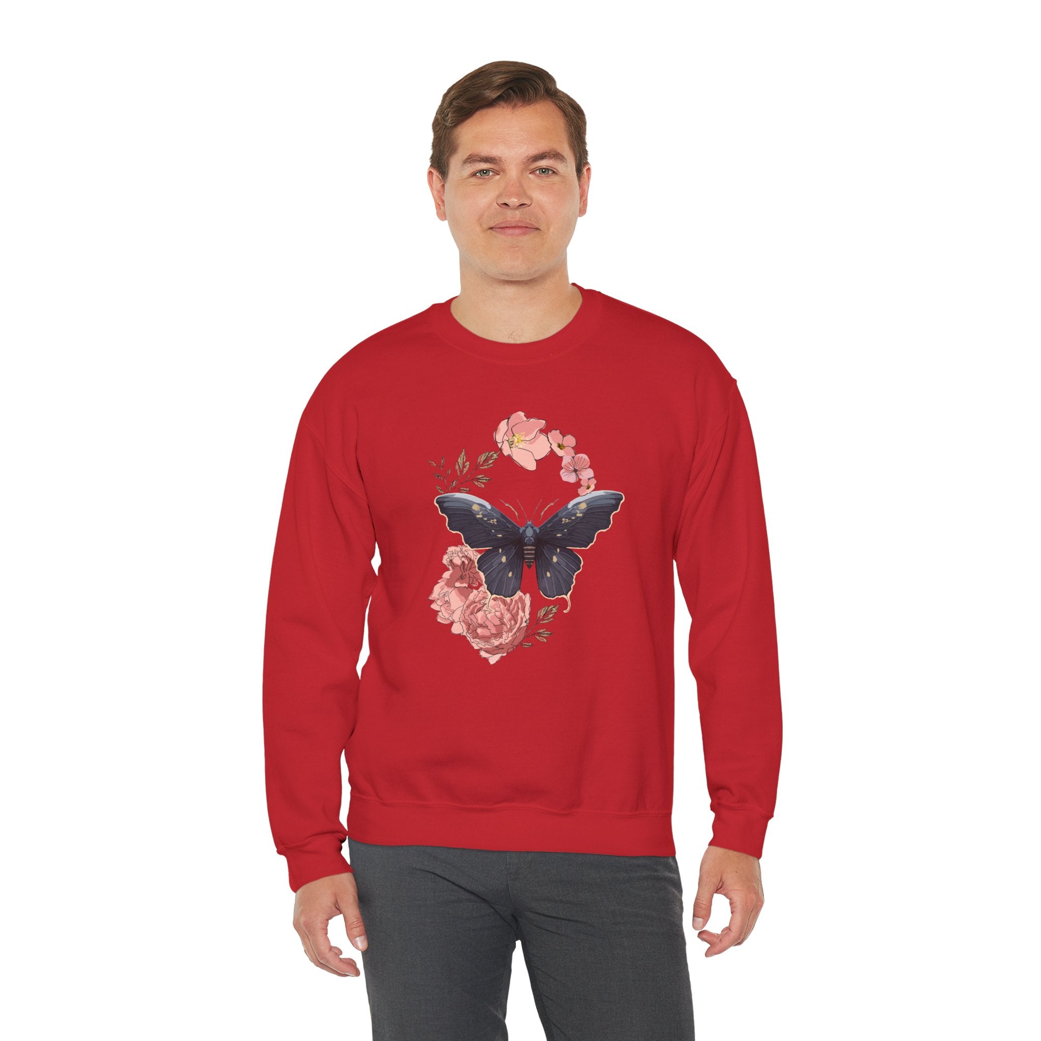 Cozy Unisex  Butterfly Floral Sweatshirt