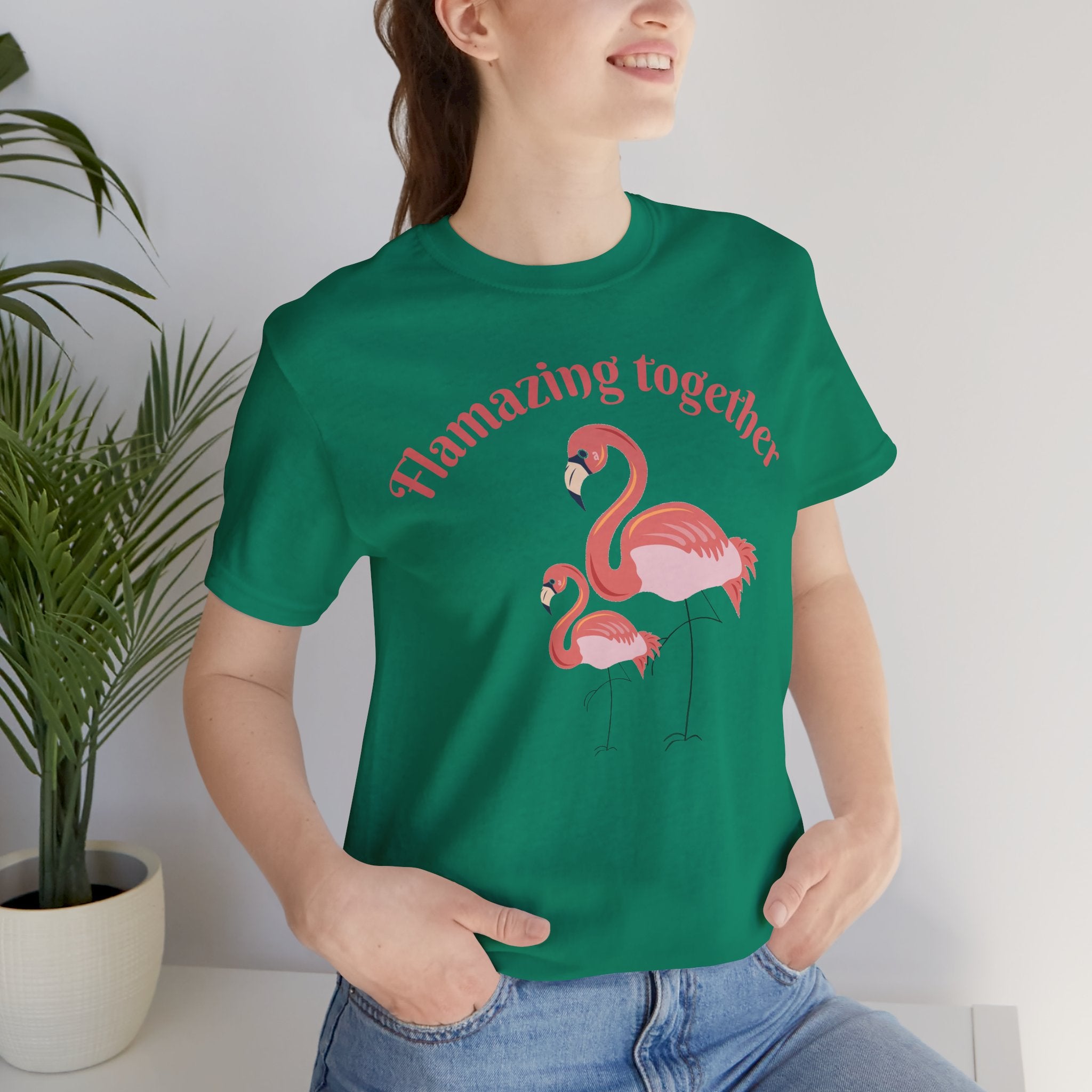 Flamingo Printed Unisex 100% Cotton T-Shirt