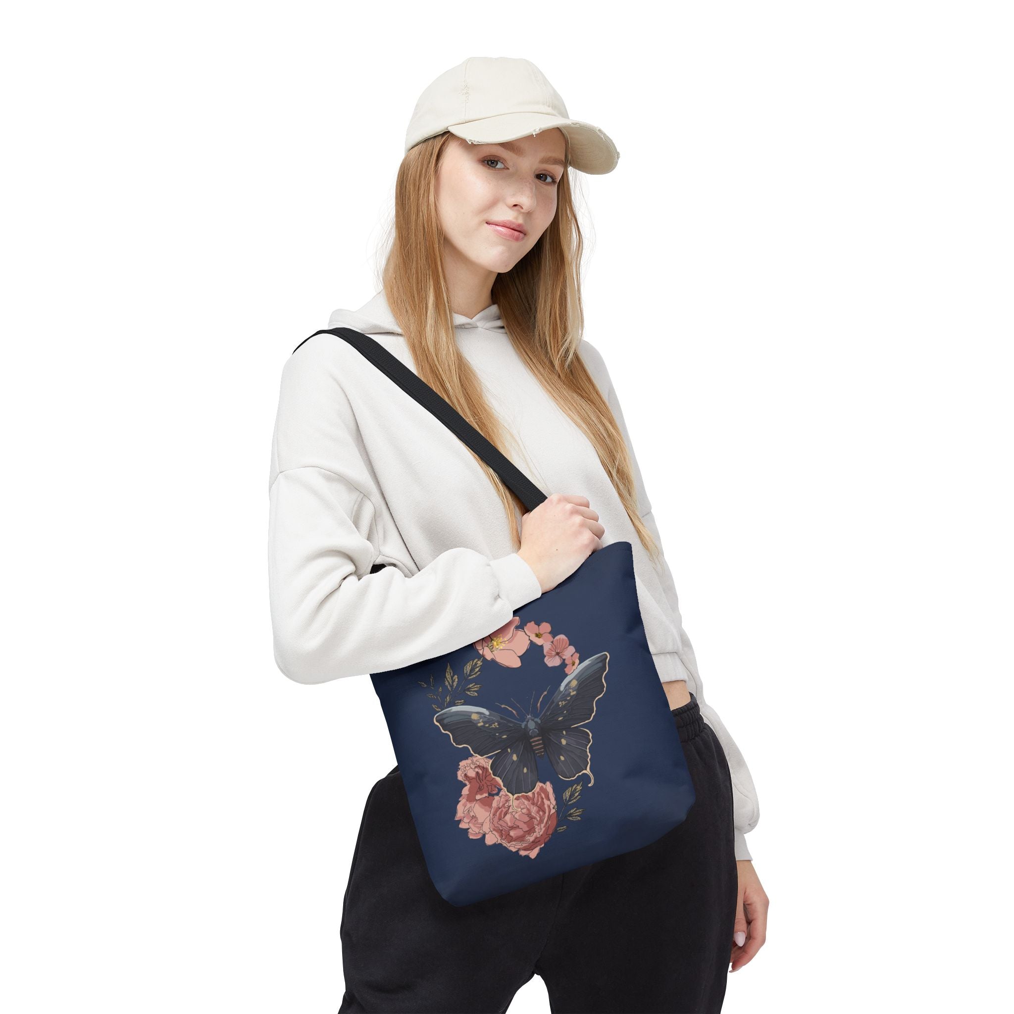Floral Butterfly Tote Bag