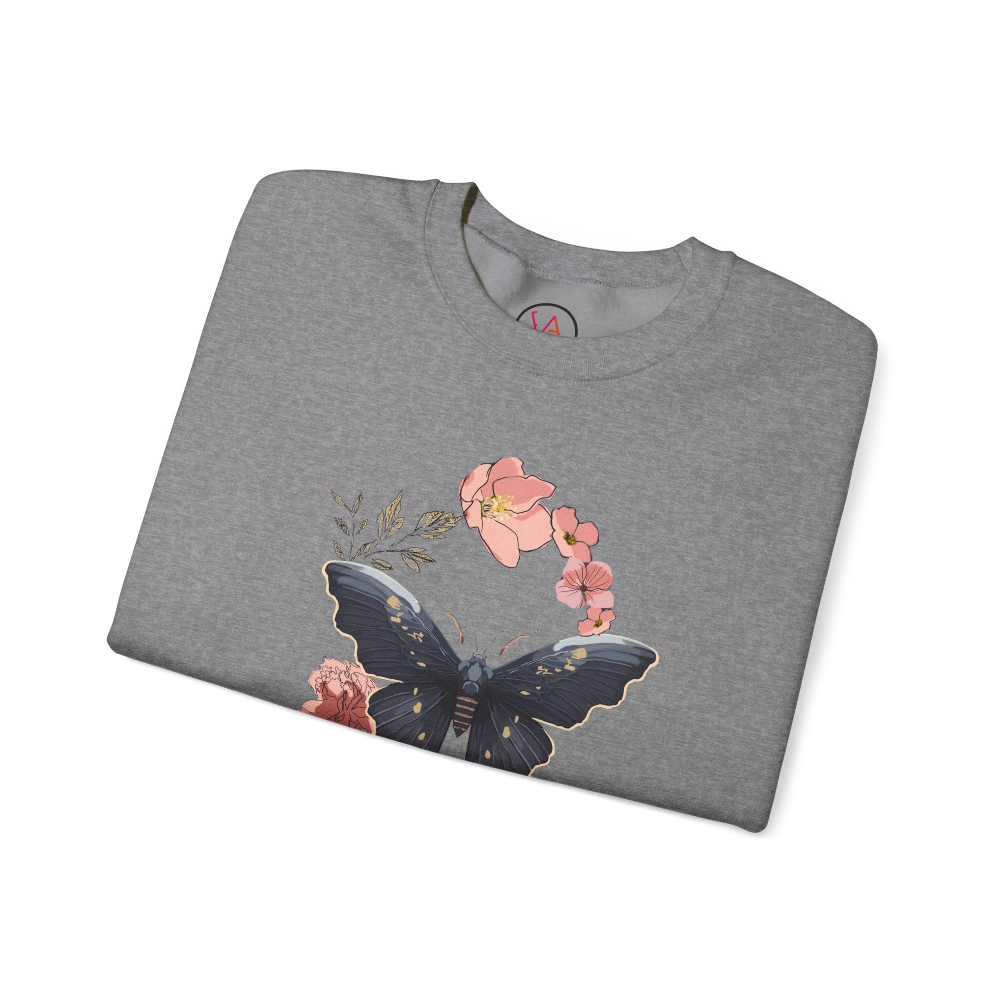 Cozy Unisex  Butterfly Floral Sweatshirt