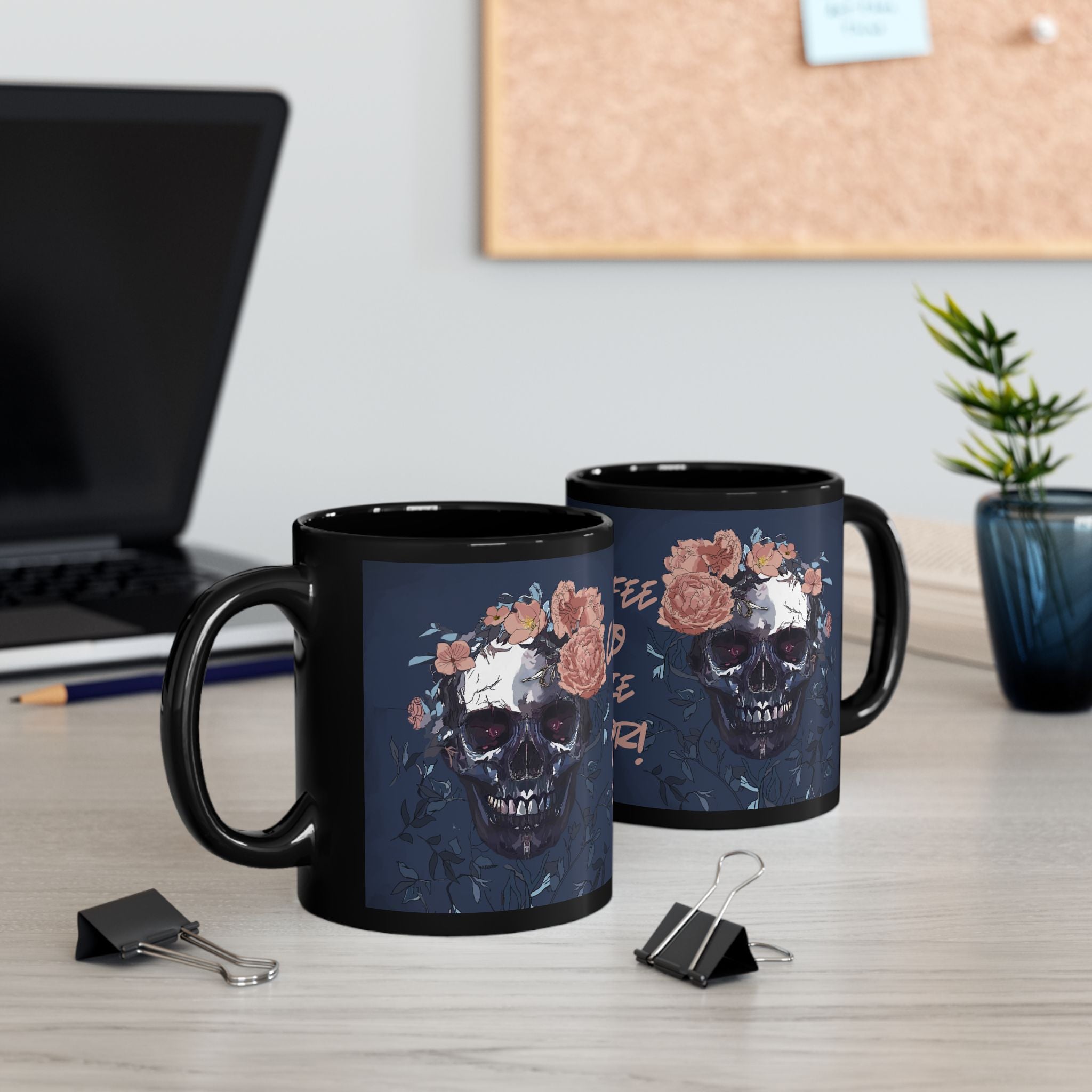 Skull Floral Coffee Mug