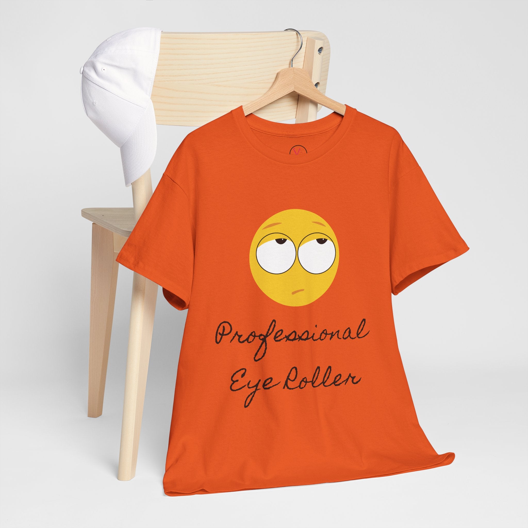 Lightweight 100% Cotton T-Shirt with Funny Eye Roll Graphic – Unisex
