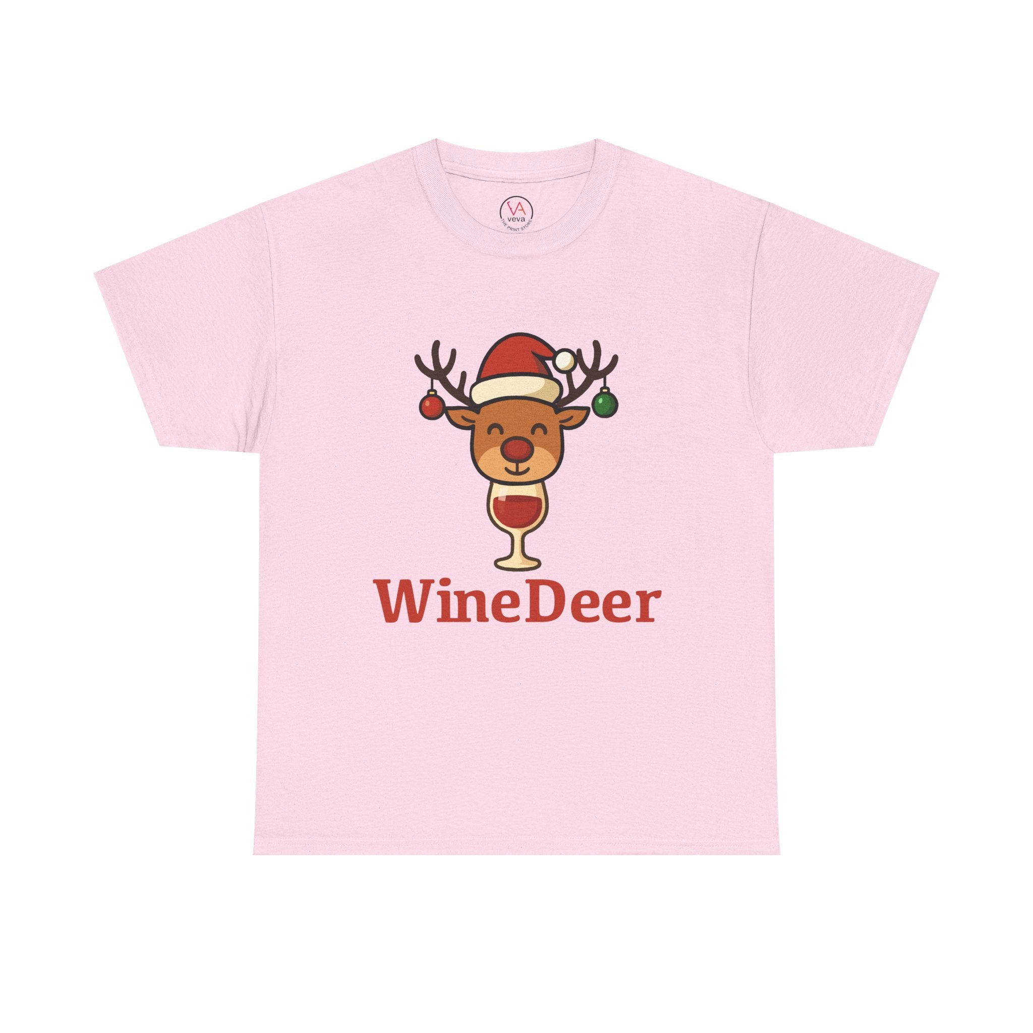 WineDeer Christmas Tee — Funny Holiday Reindeer Wine Shirt