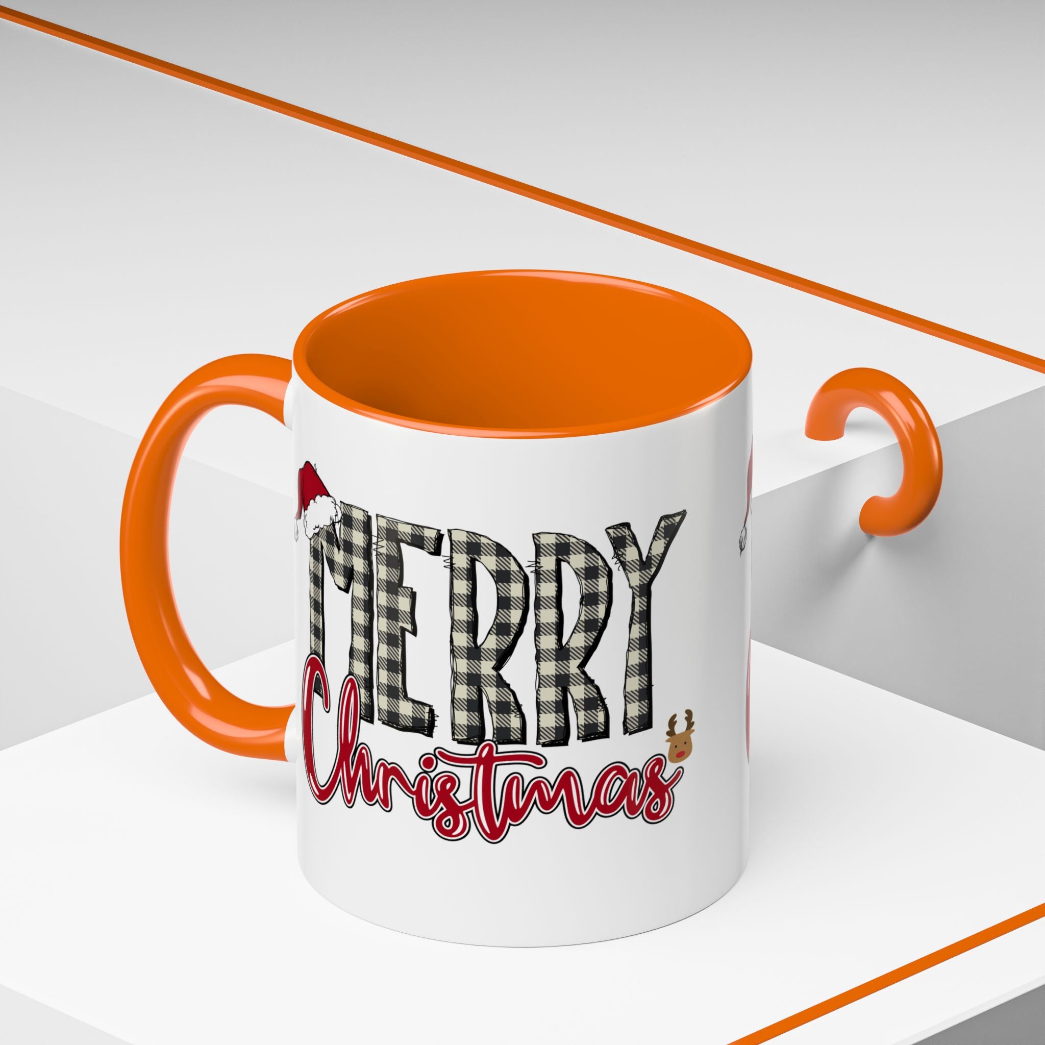 Merry Christmas Plaid Accent Coffee Mug (11/15oz)