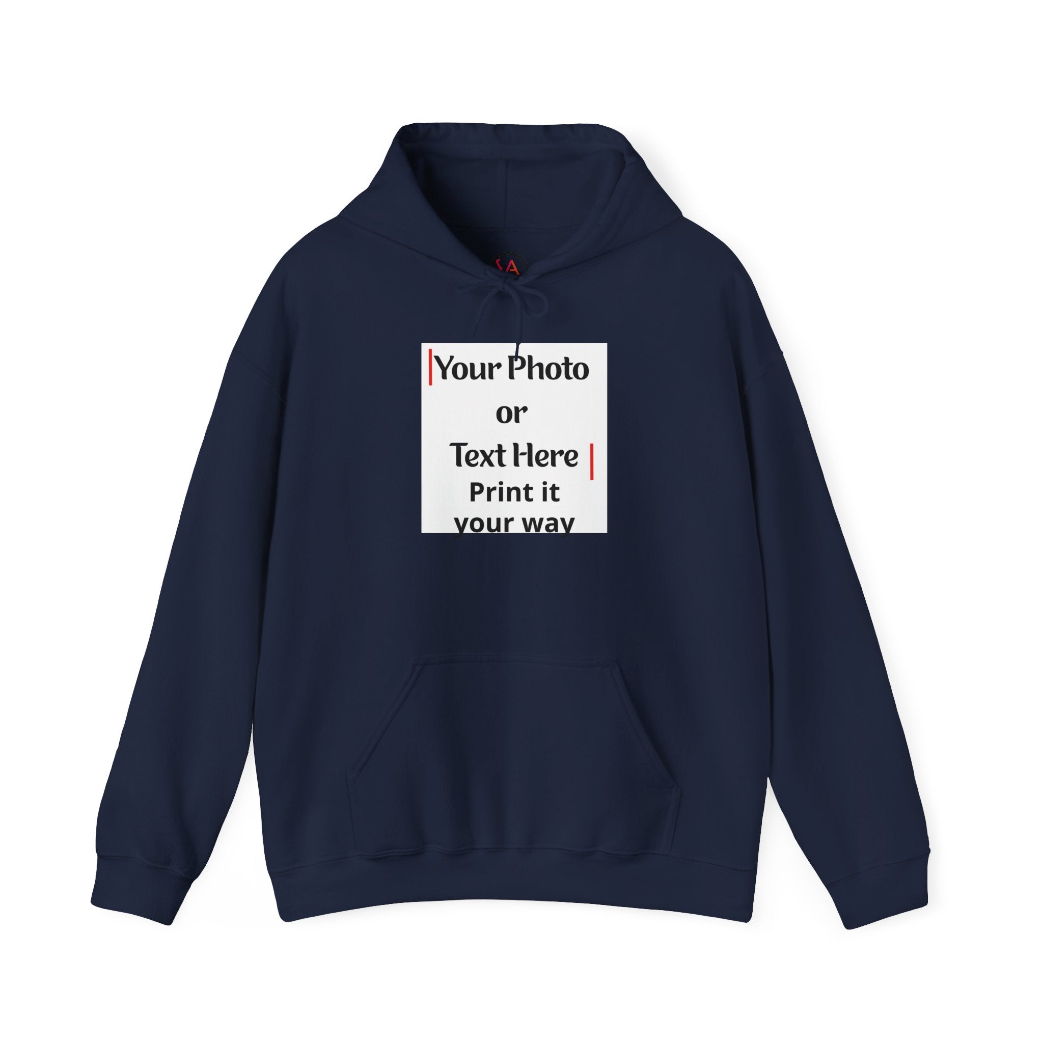 Personalized Photo or Logo or Custom Text Unisex Cotton Hoodie