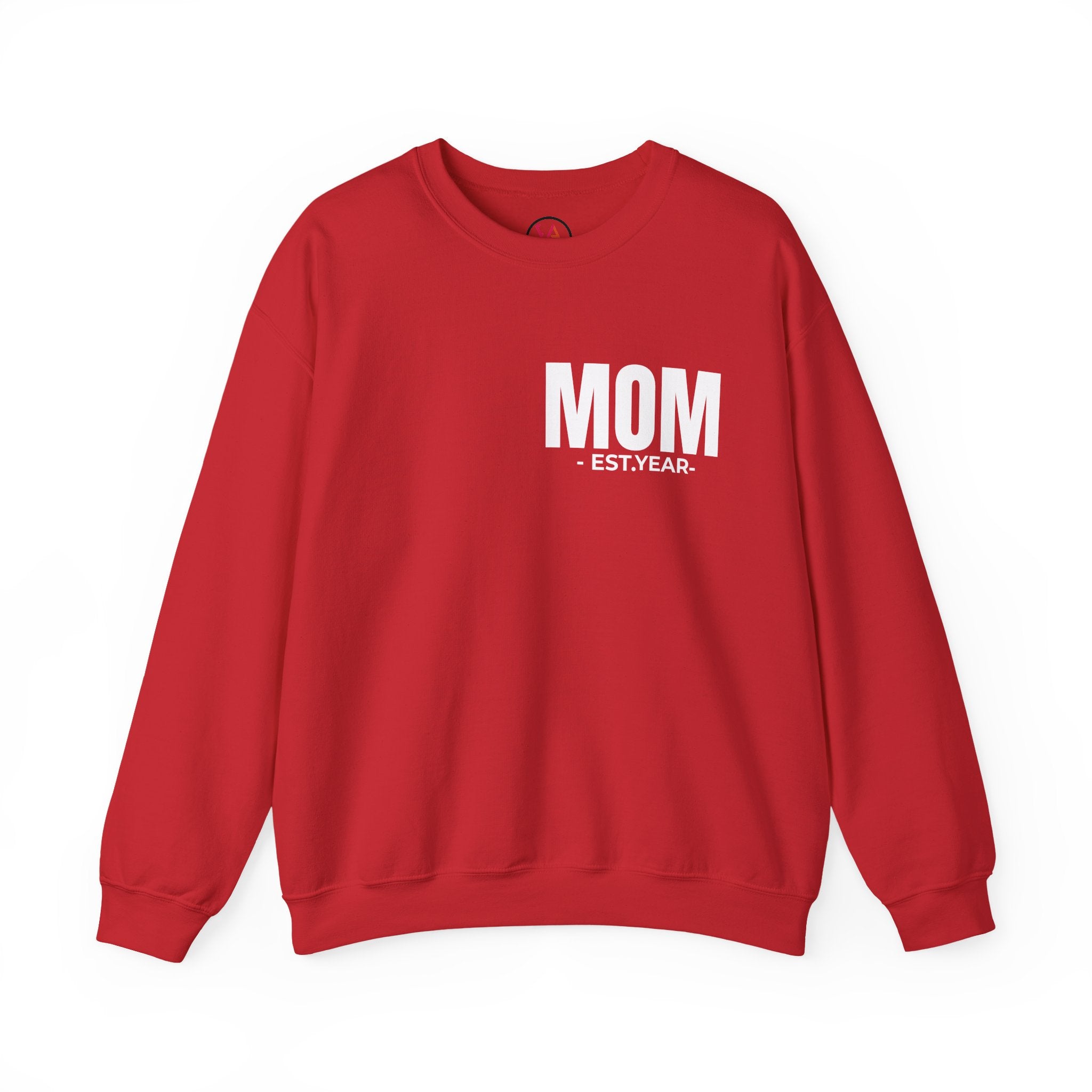 Personalized 'MOM EST. [Year]' Crewneck Sweatshirt — Custom Mother's Day/New Mom Gift