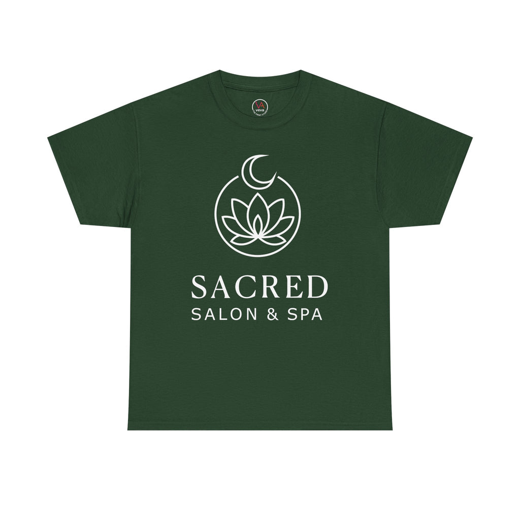 Sacred Salon & Spa - Forest Green - RoundNeck - Design1