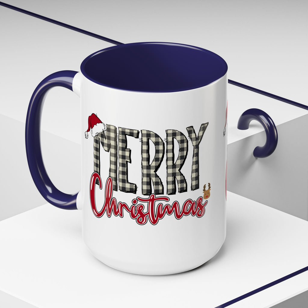 Merry Christmas Plaid Accent Coffee Mug (11/15oz)