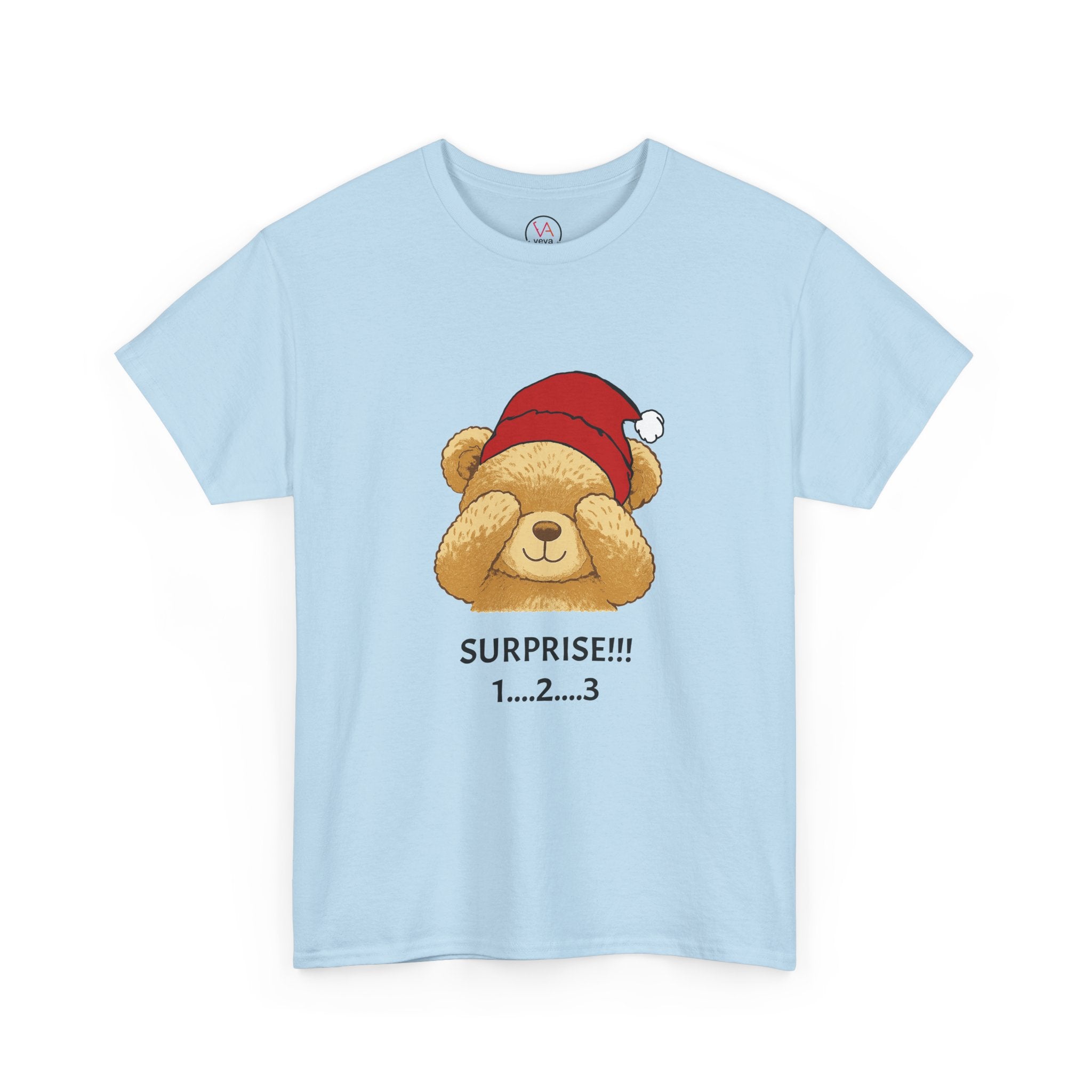 Surprise Bear Christmas Tee — Cute Holiday Bear Graphic T-Shirt