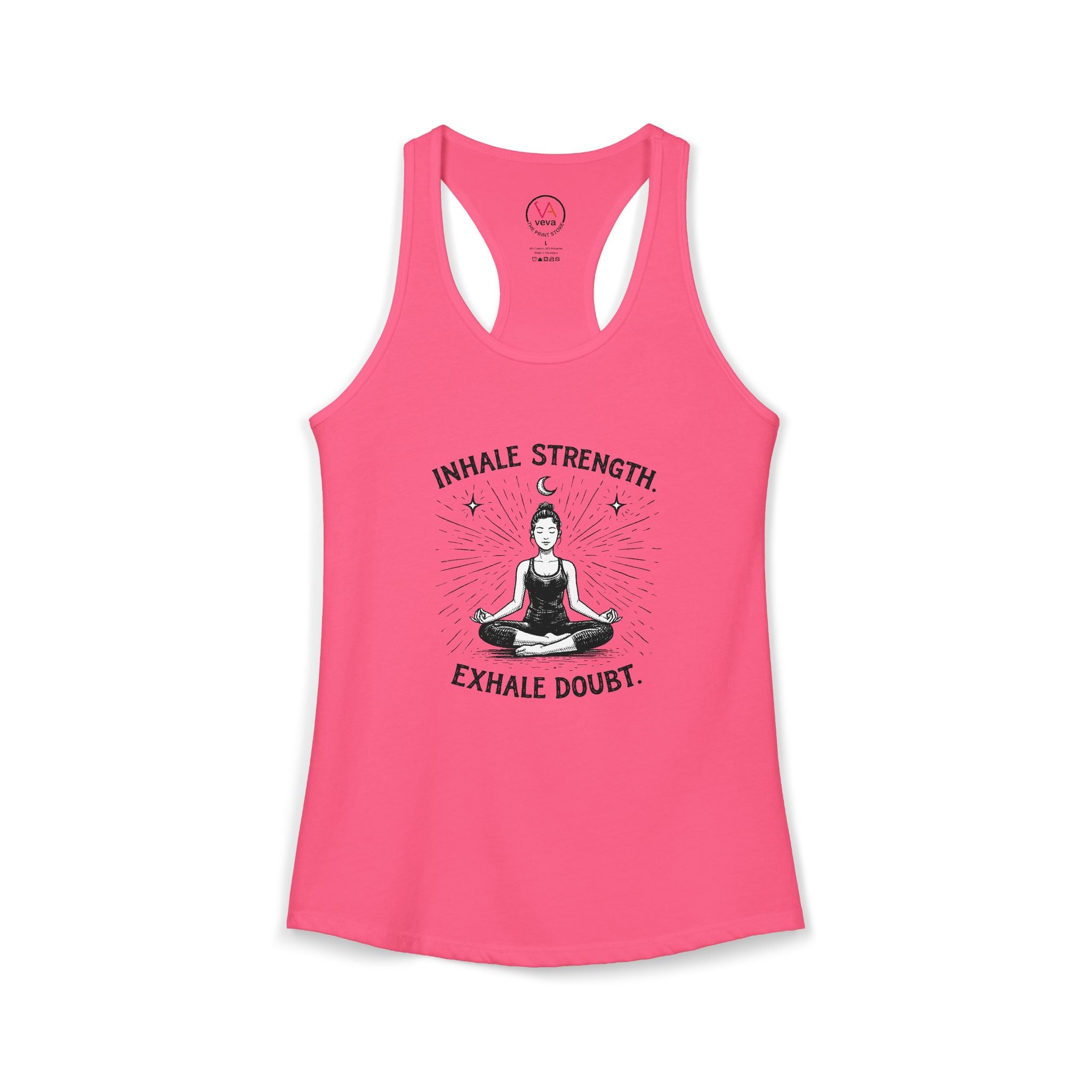 Inhale Strength, Exhale Doubt – Women’s Racerback Tank Top