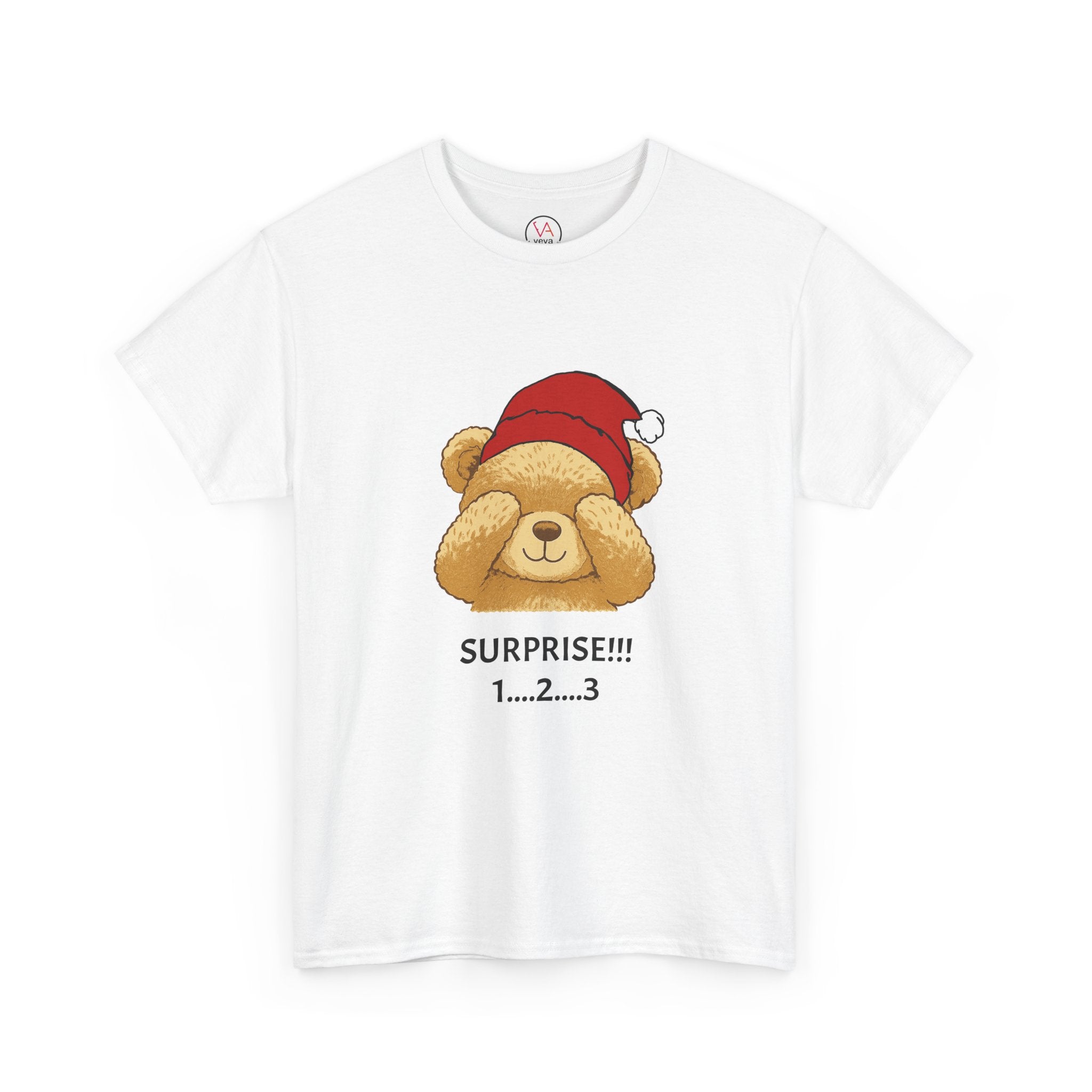 Surprise Bear Christmas Tee — Cute Holiday Bear Graphic T-Shirt