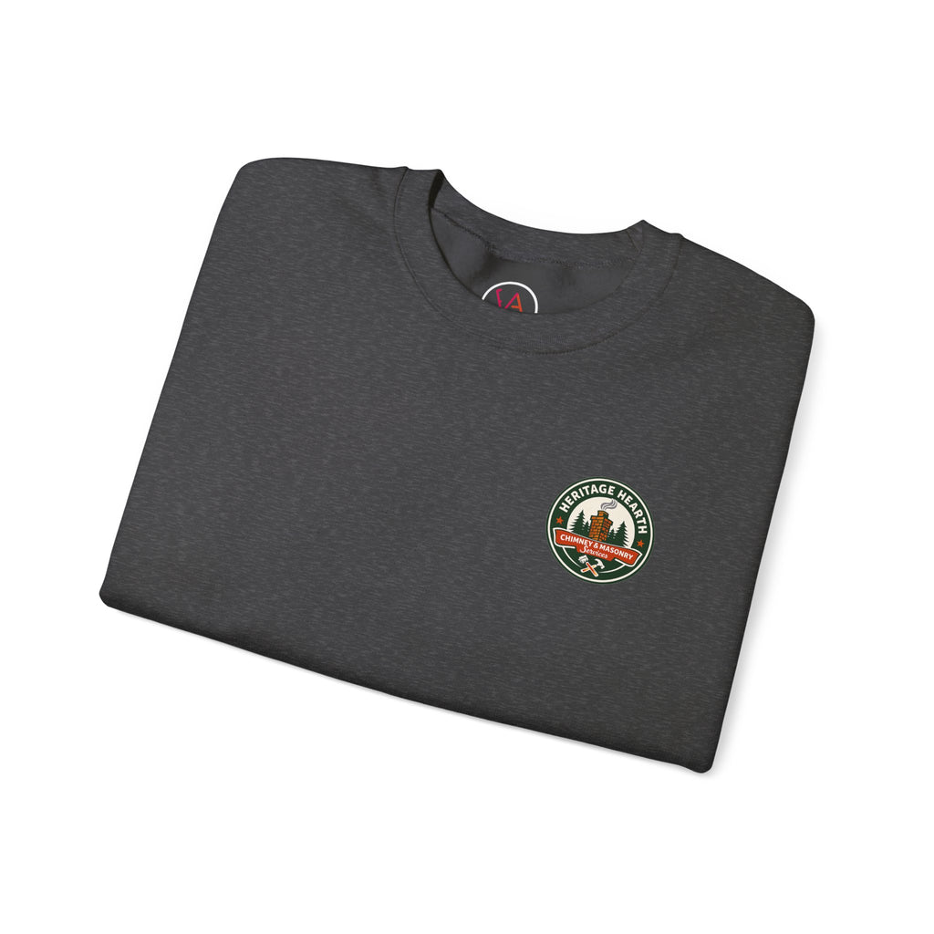 Heritage Hearth Crewneck Sweatshirt — Chimney & Masonry Logo Pullover