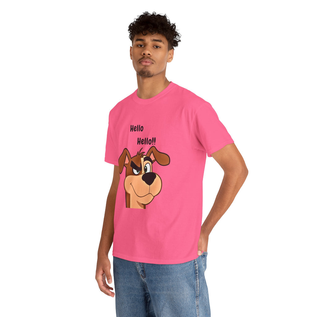 Hello Hello! Smirking Dog Unisex T-Shirt