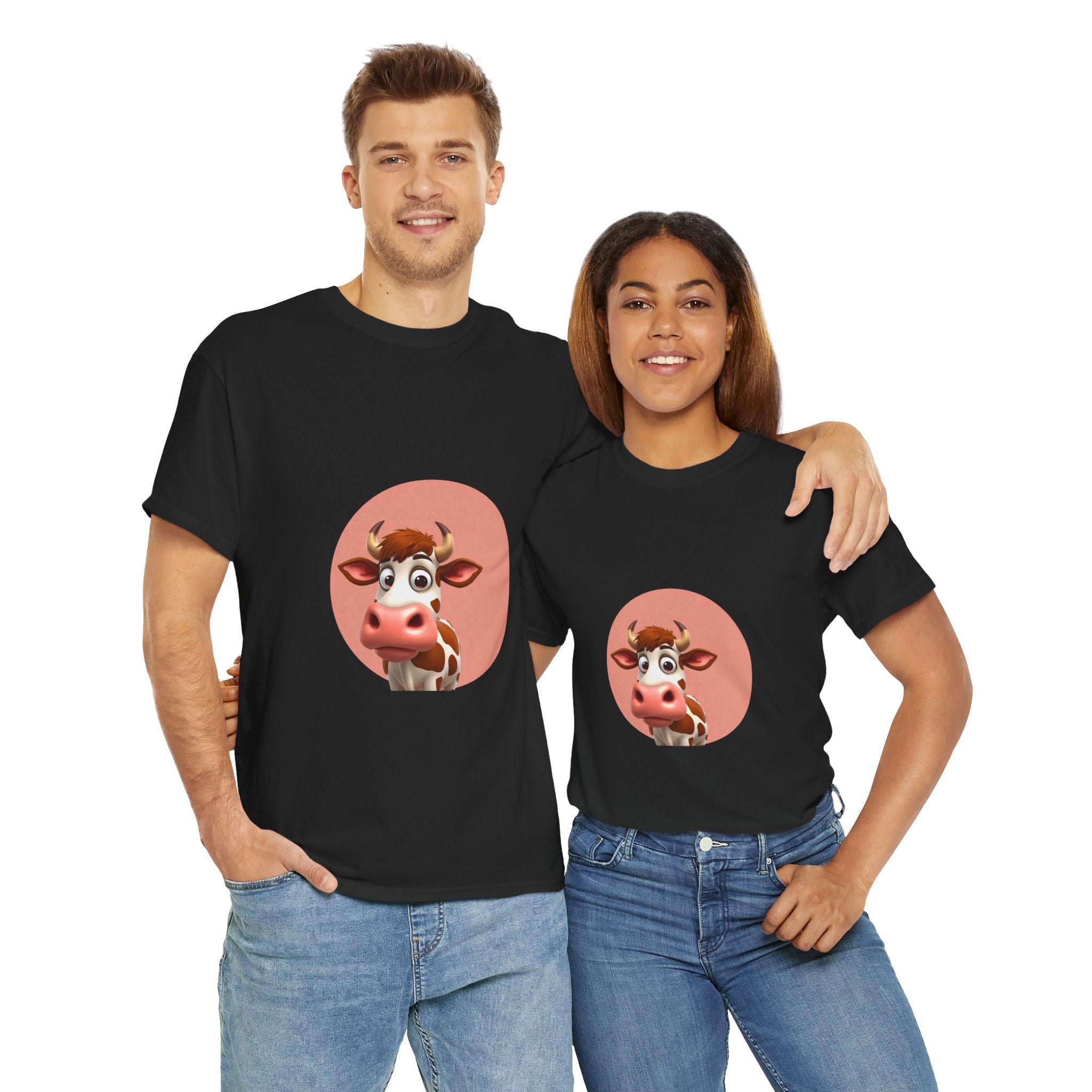 Adorable Cute Cow Unisex T‑Shirt