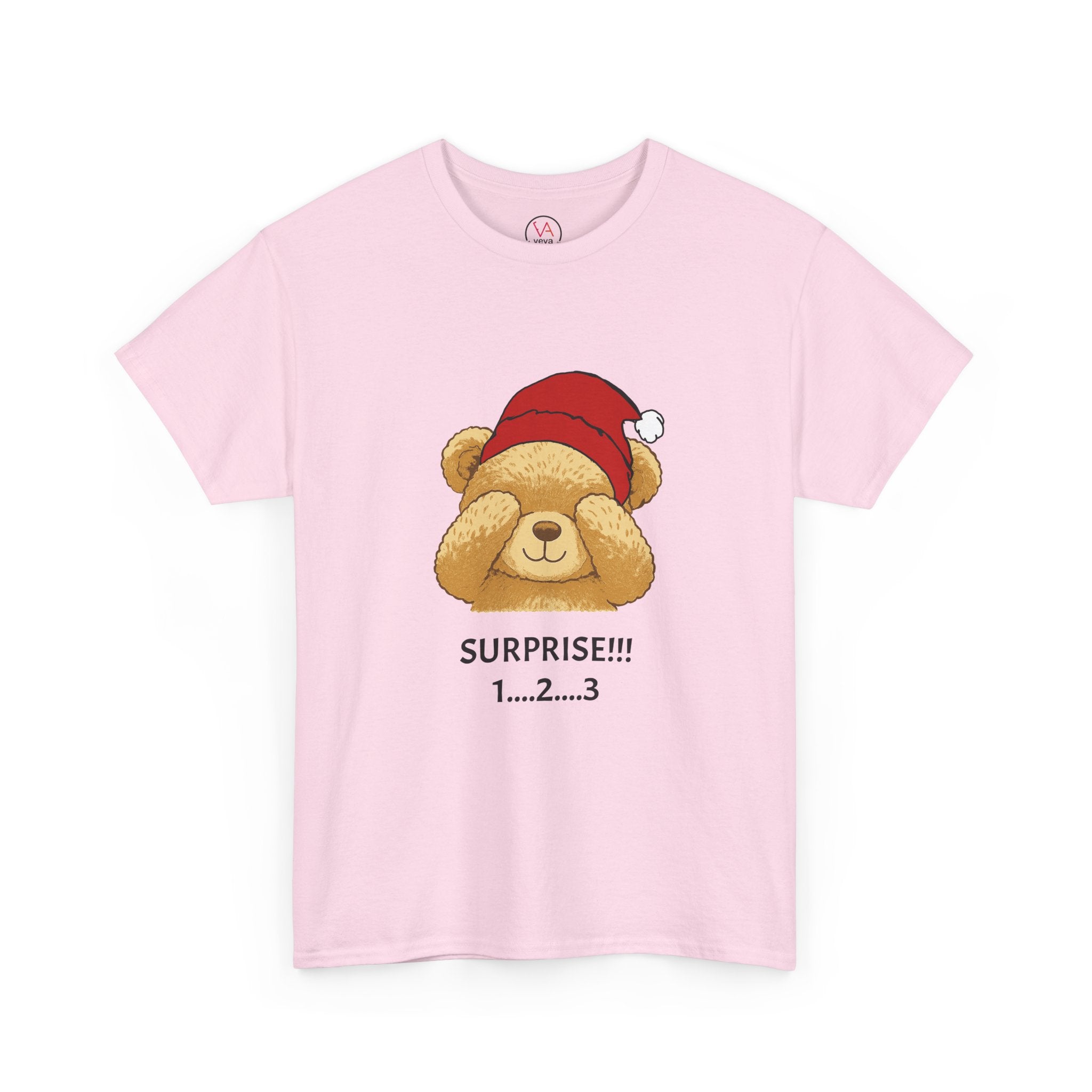 Surprise Bear Christmas Tee — Cute Holiday Bear Graphic T-Shirt