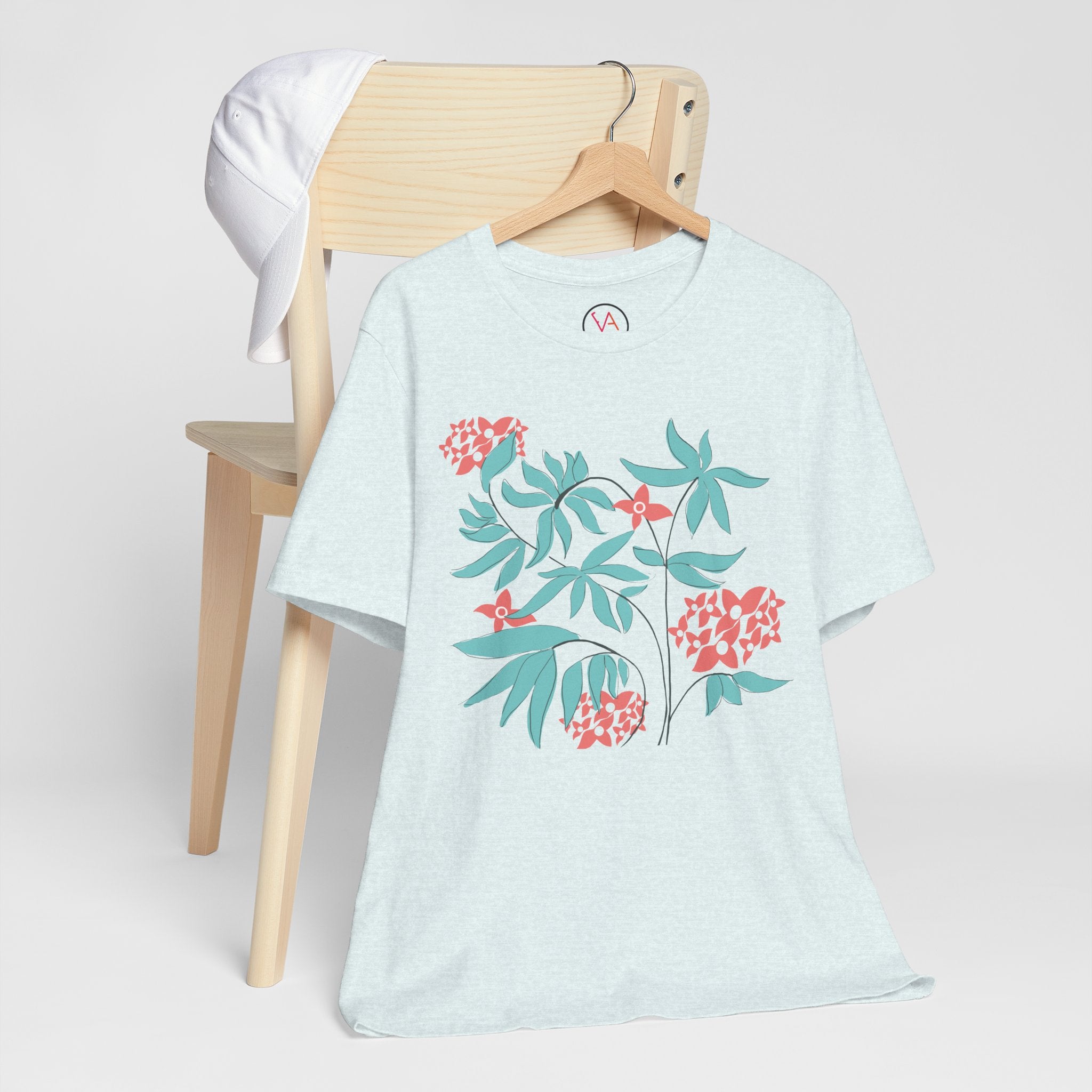 Floral Graphic Unisex Cotton T-Shirt